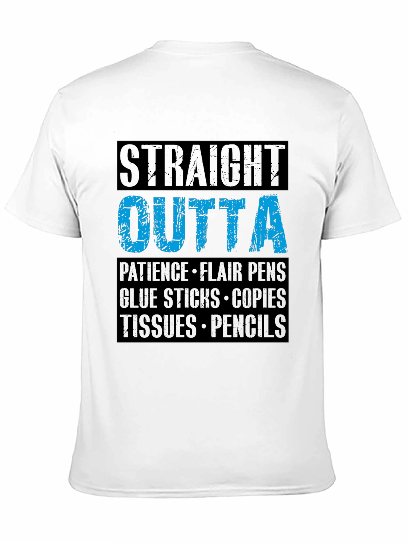 Black Straight Outta Patience Teacher T-Shirt view 11