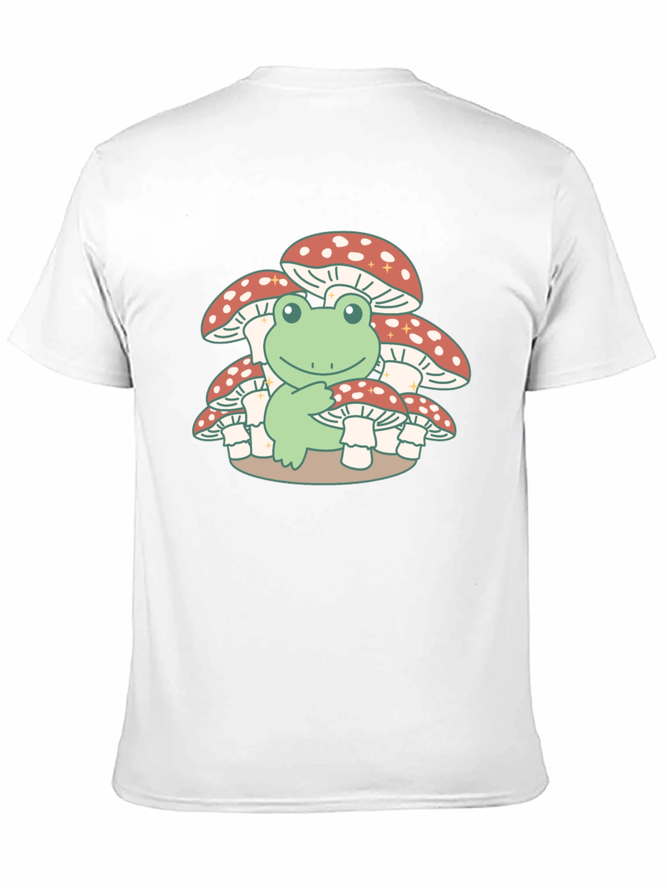 Black Frog on Mushrooms T-Shirt - Cute & Unique Design view 11