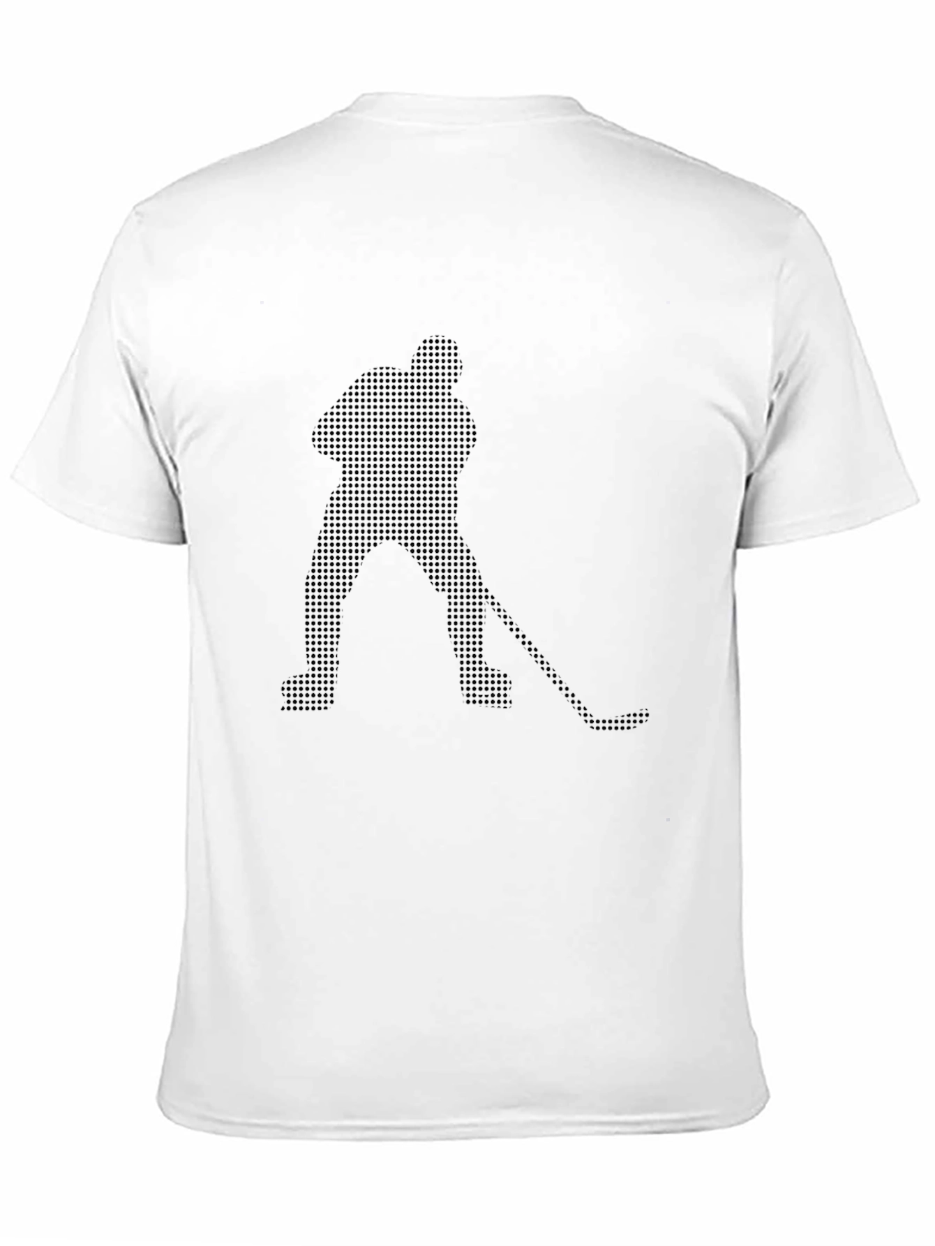 Black Hockey Player Graphic Tee - Black Cotton Blend view 11