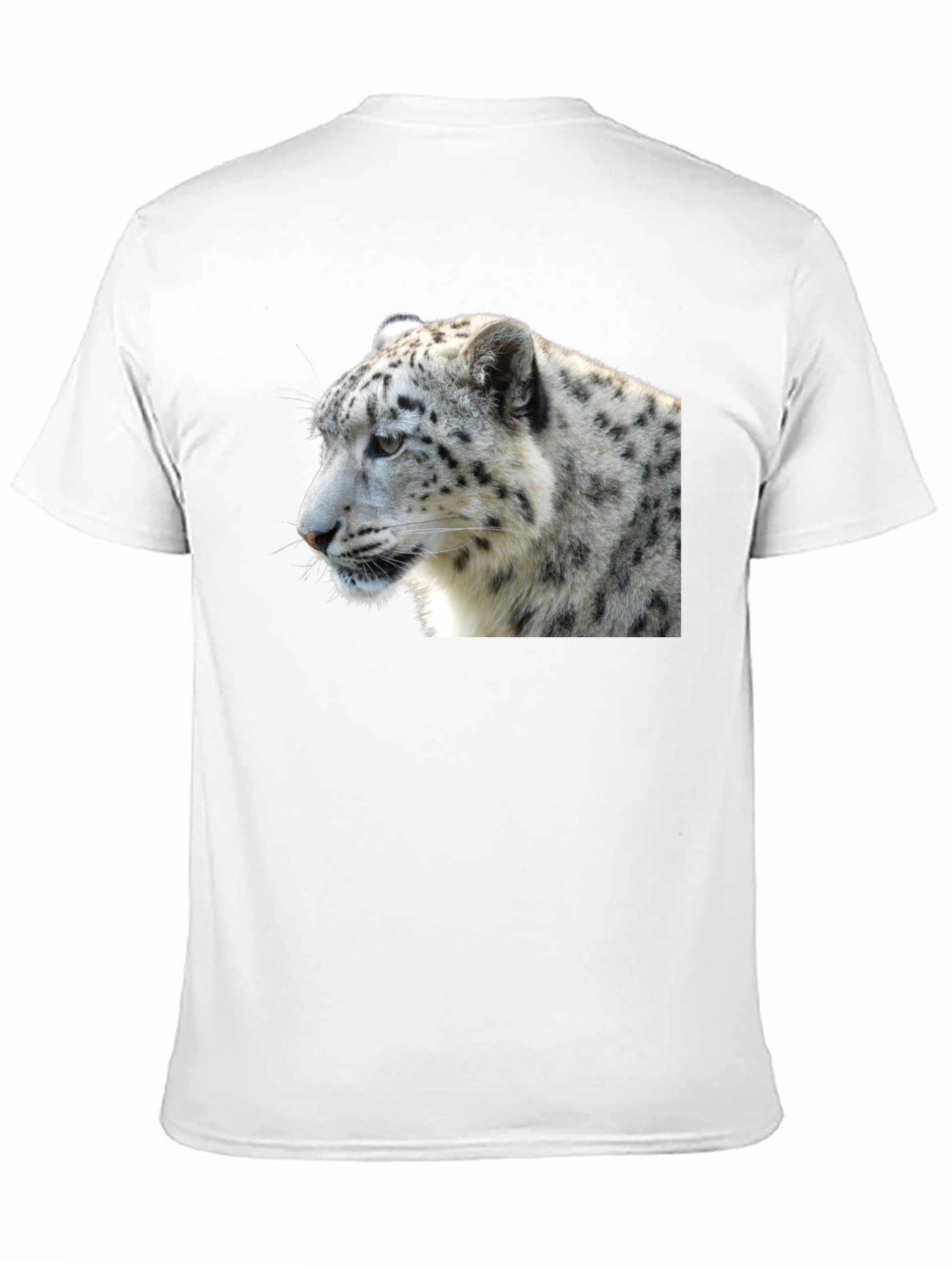 Black Snow Leopard T-Shirt - Black, Wildlife Tee view 11