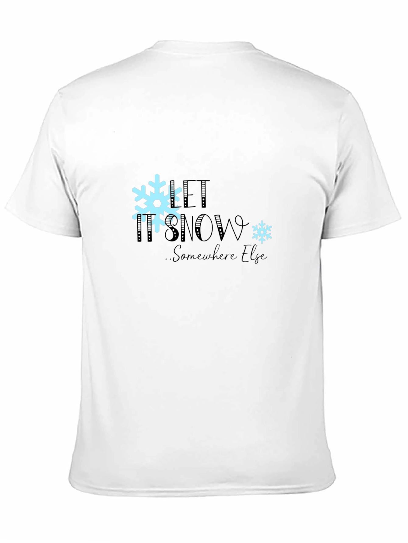Black Let It Snow T-Shirt - Black Graphic Tee view 11