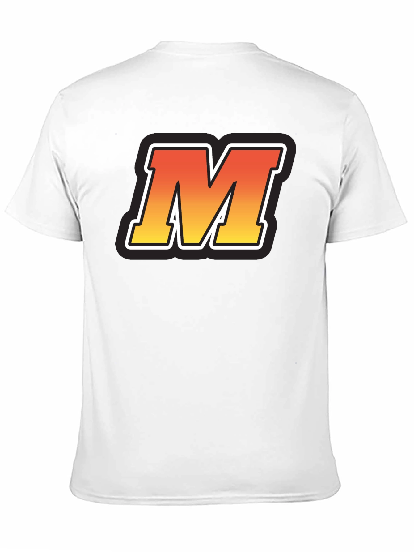 Black Bold 'M' Graphic Black T-Shirt view 11