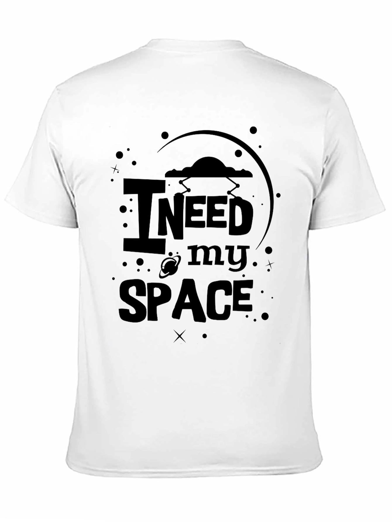 Black I Need My Space Graphic T-Shirt - Black view 11