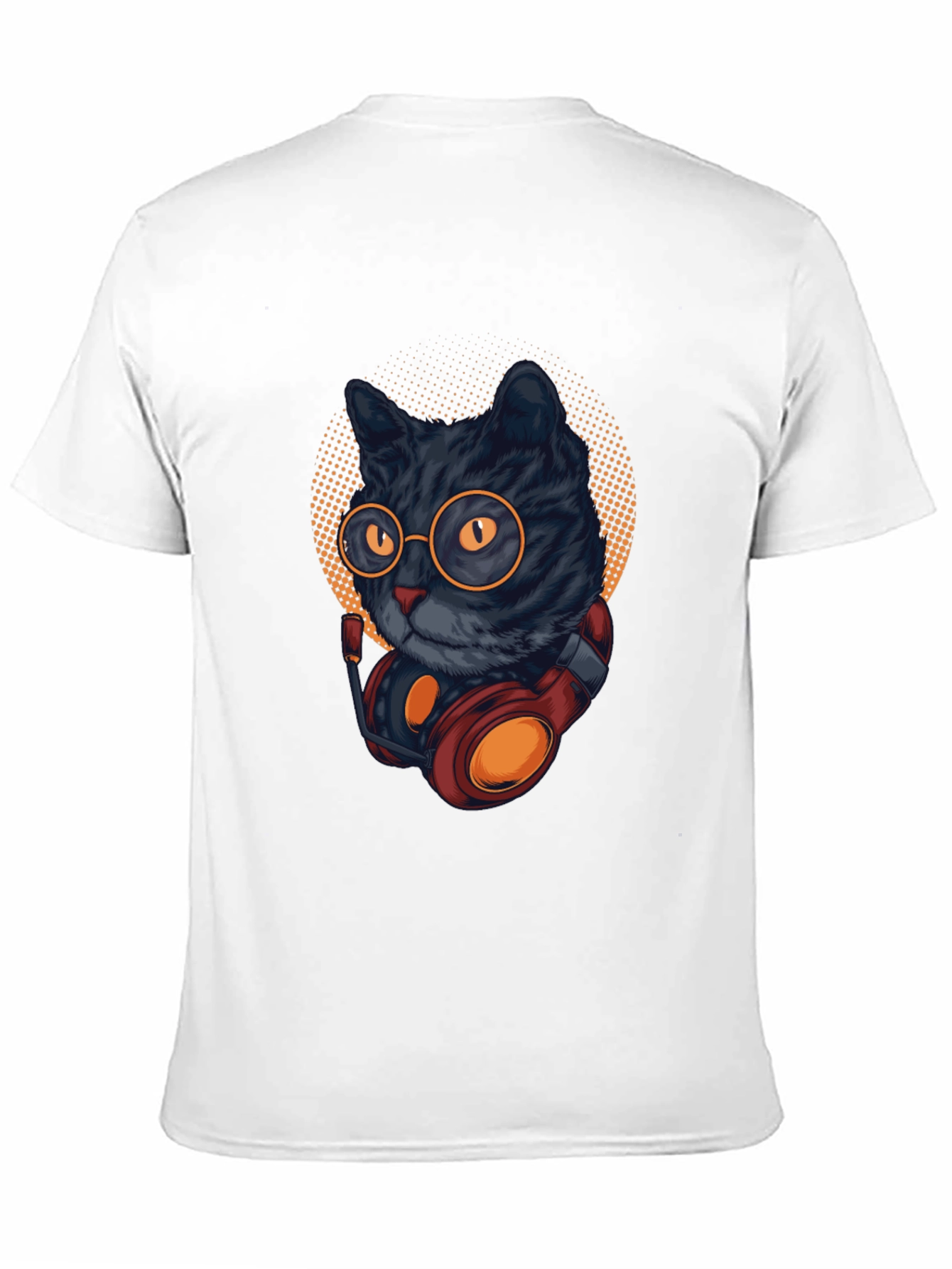 Black Cool Cat DJ T-Shirt - Black view 11