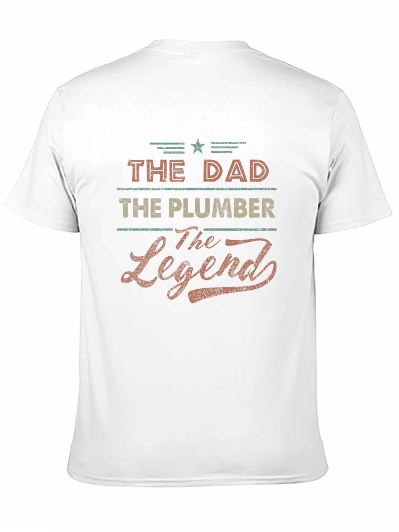 Black The Dad, The Plumber, The Legend T-Shirt view 11