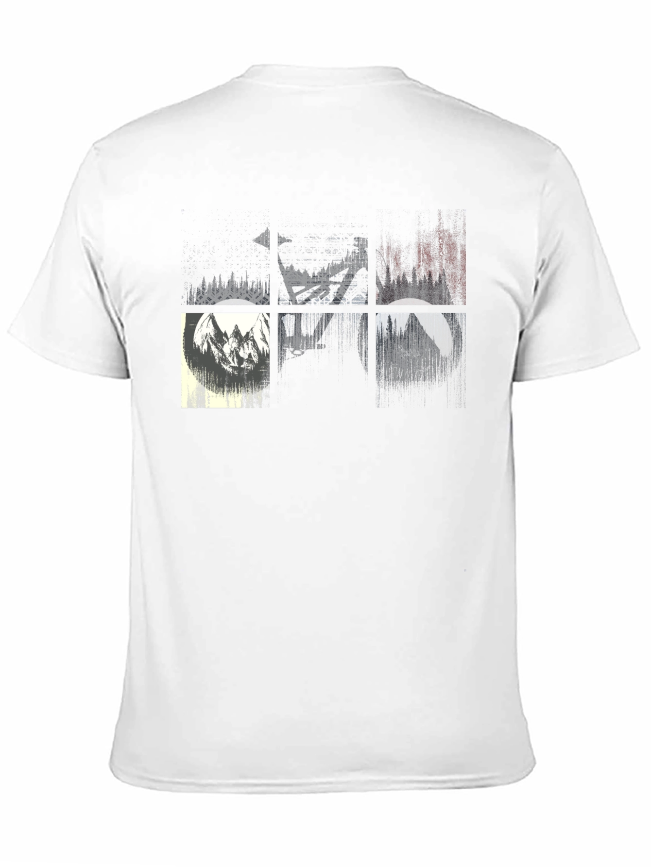 Black Nature Inspired Graphic Tee - Black view 11