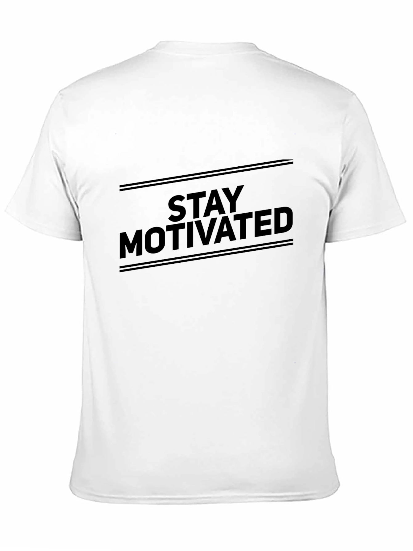 Black Stay Motivated Black Graphic T-Shirt view 11