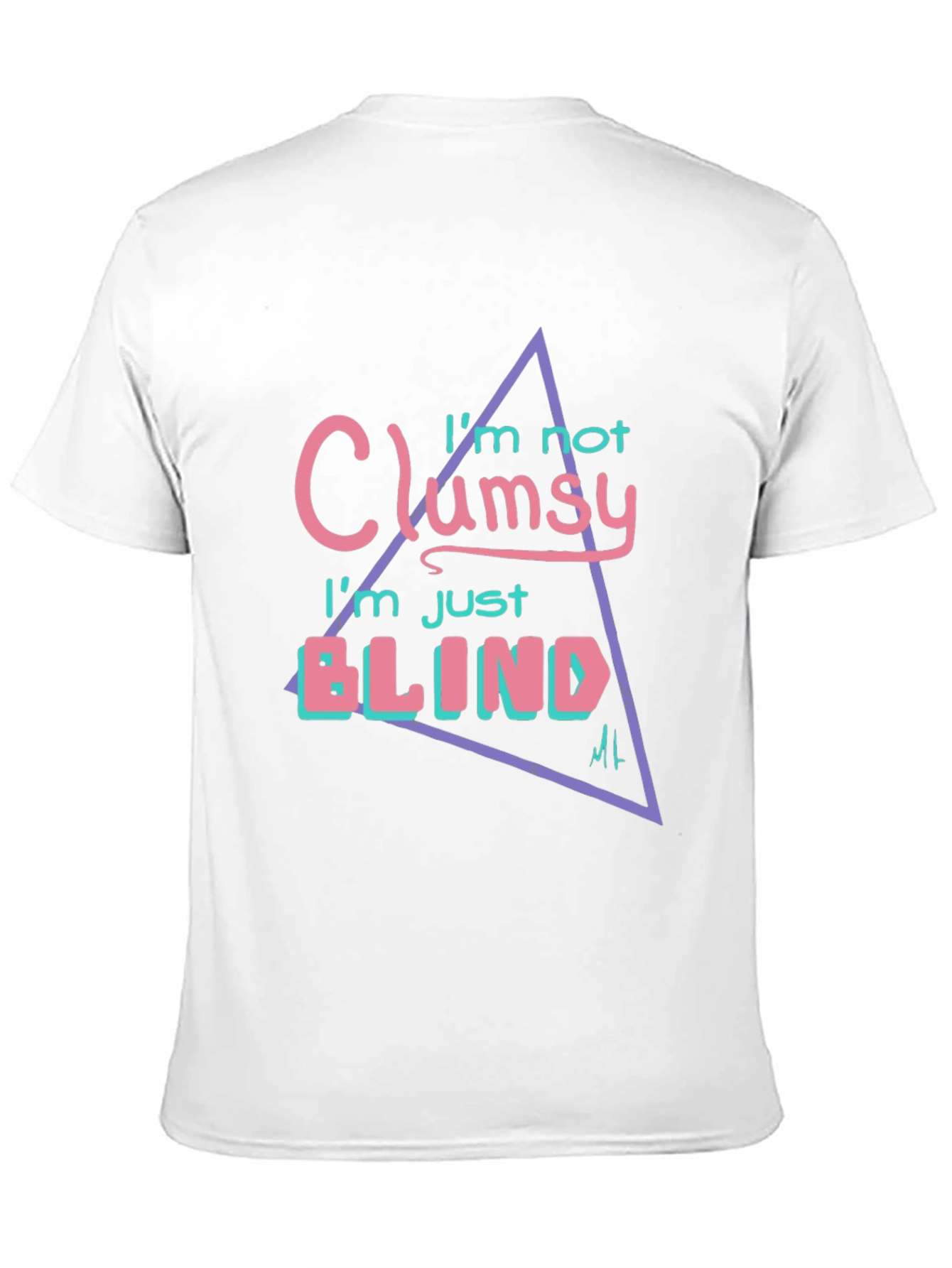 Black Clumsy? Tee: Funny Graphic Print T-Shirt view 11