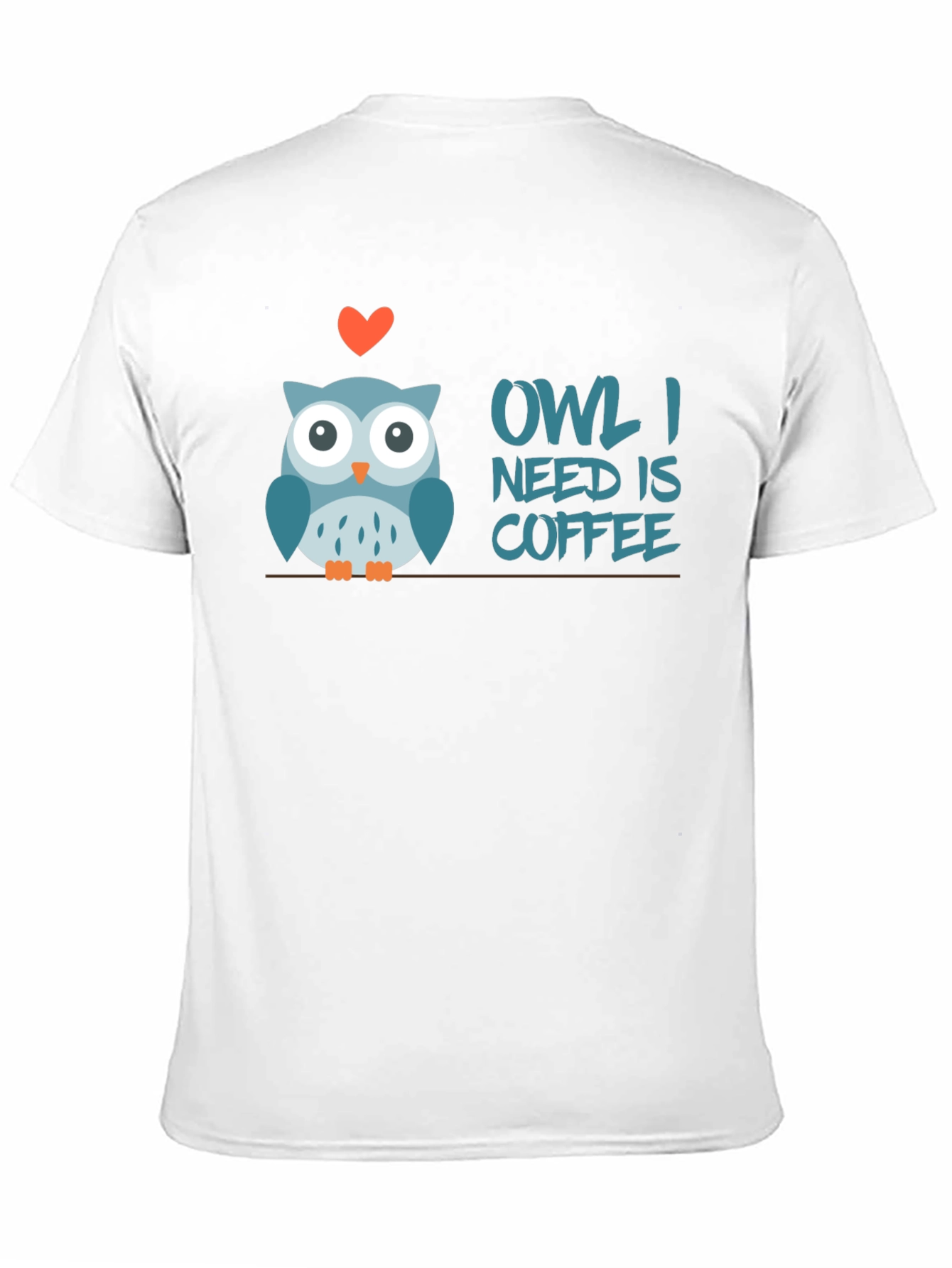 Black Owl I Need is Coffee T-Shirt view 11