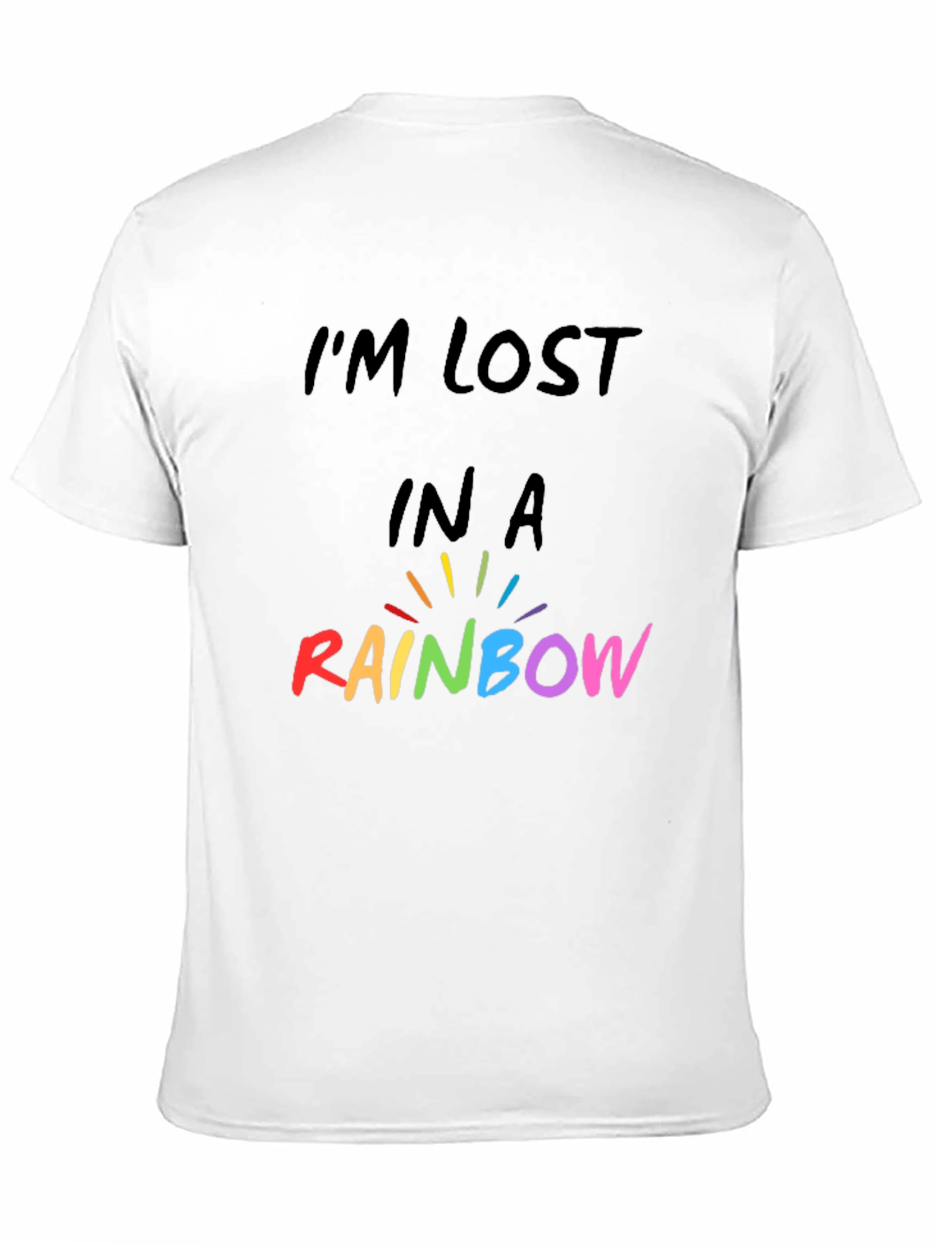 Black Rainbow Graphic Tee - Men's Black T-Shirt view 11