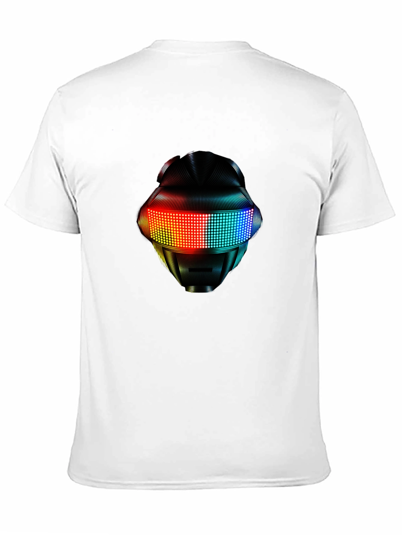 Black LED Robot Head Graphic Black T-Shirt view 11