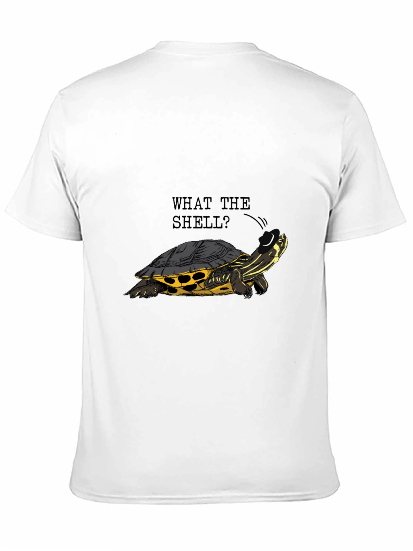 Black What the Shell? Turtle Graphic Tee - Black view 11