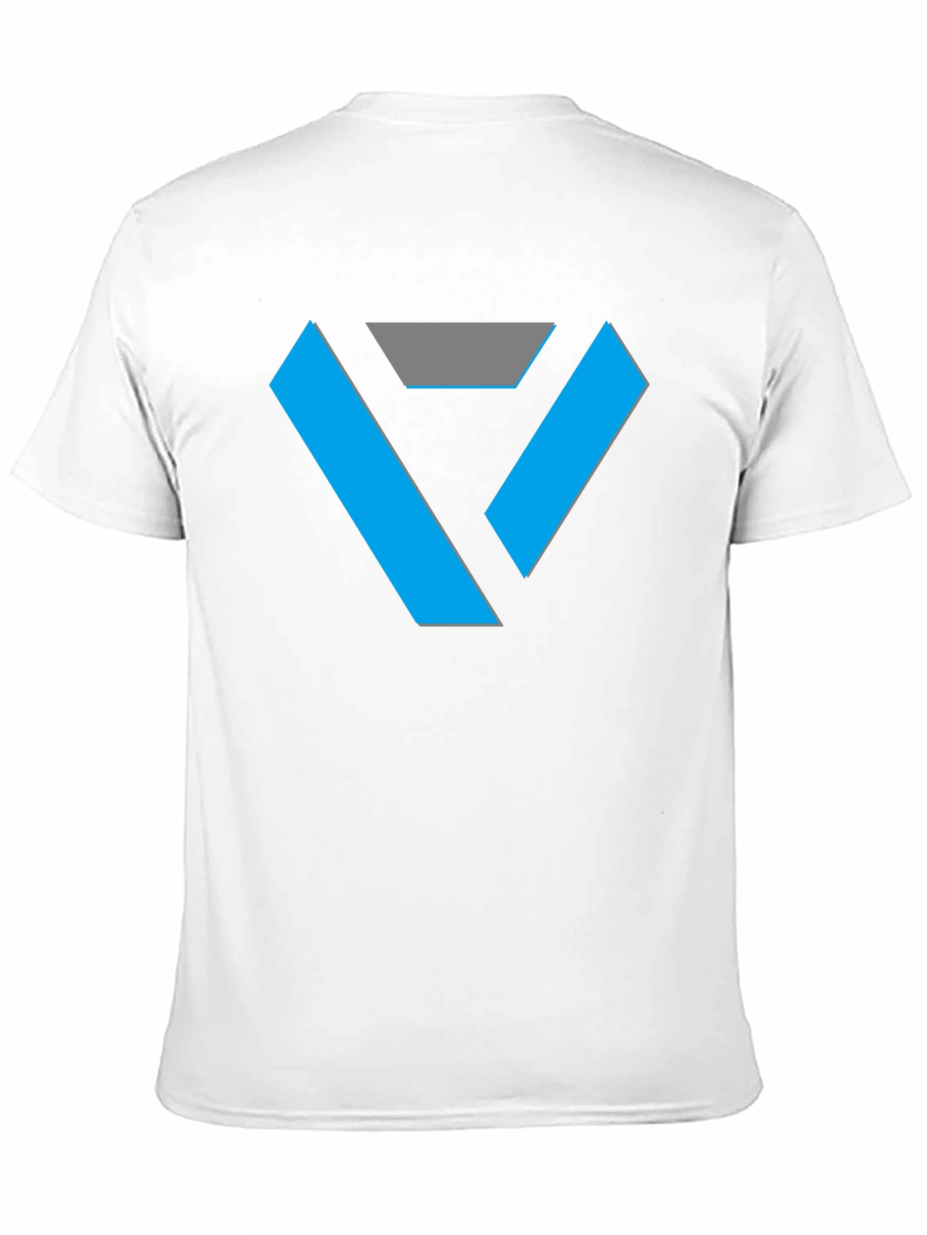 Black Geometric V Logo Black T-Shirt view 11