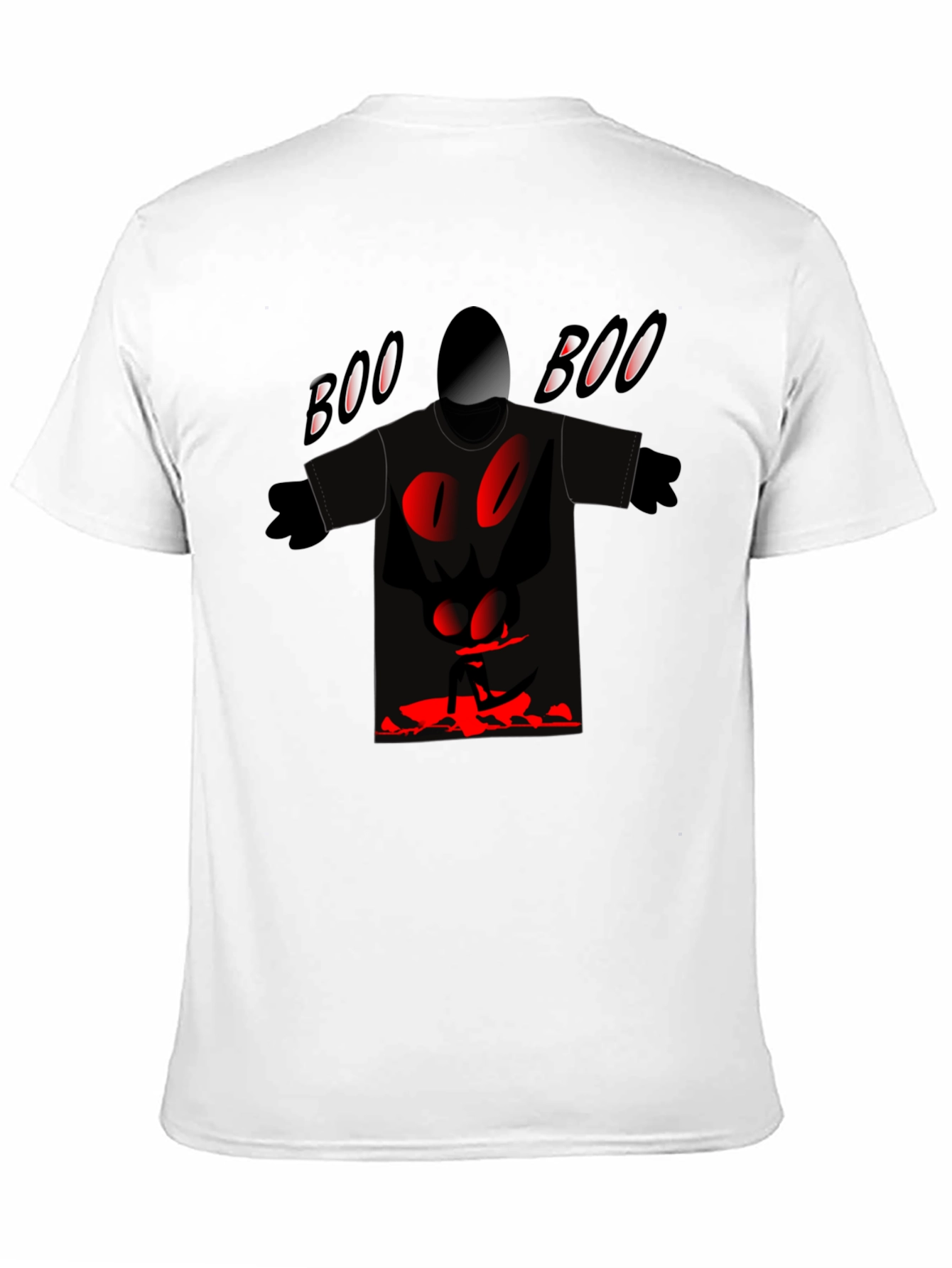 Black Spooky "Boo" Graphic Tee - Black Cotton Blend view 11