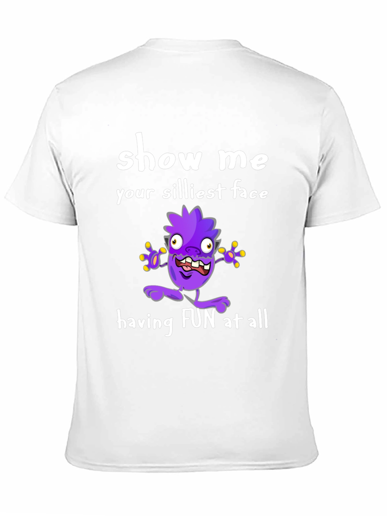 Black Show Me Your Silliest Face T-Shirt Funny Cartoon Monster view 11
