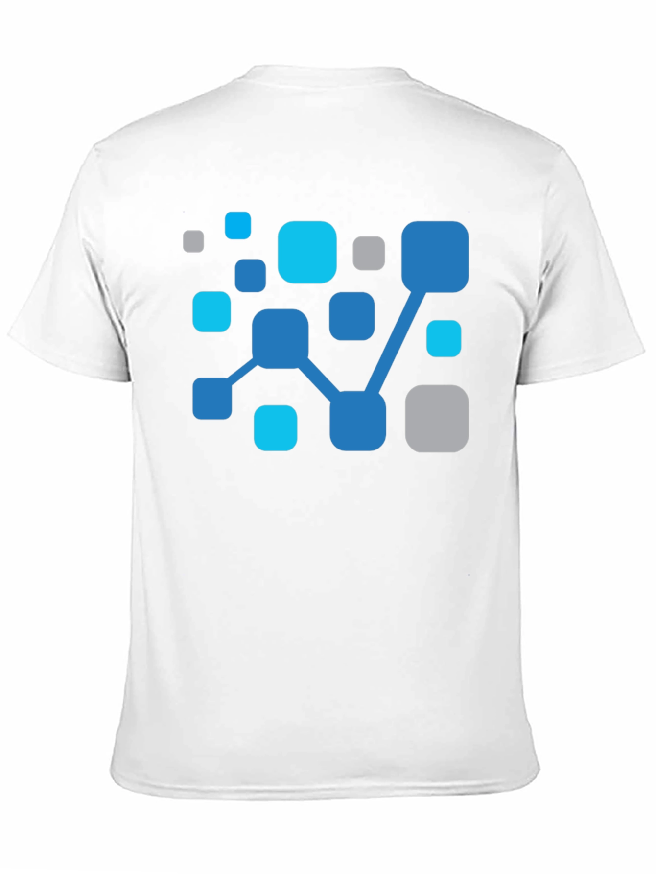 Black Abstract Network Black T-Shirt view 11