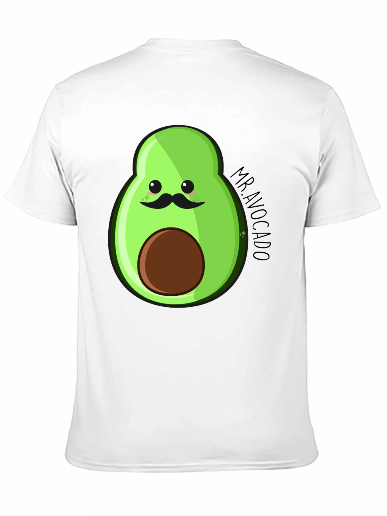 Black Mr. Avocado Graphic Tee - Black Unisex T-Shirt view 11