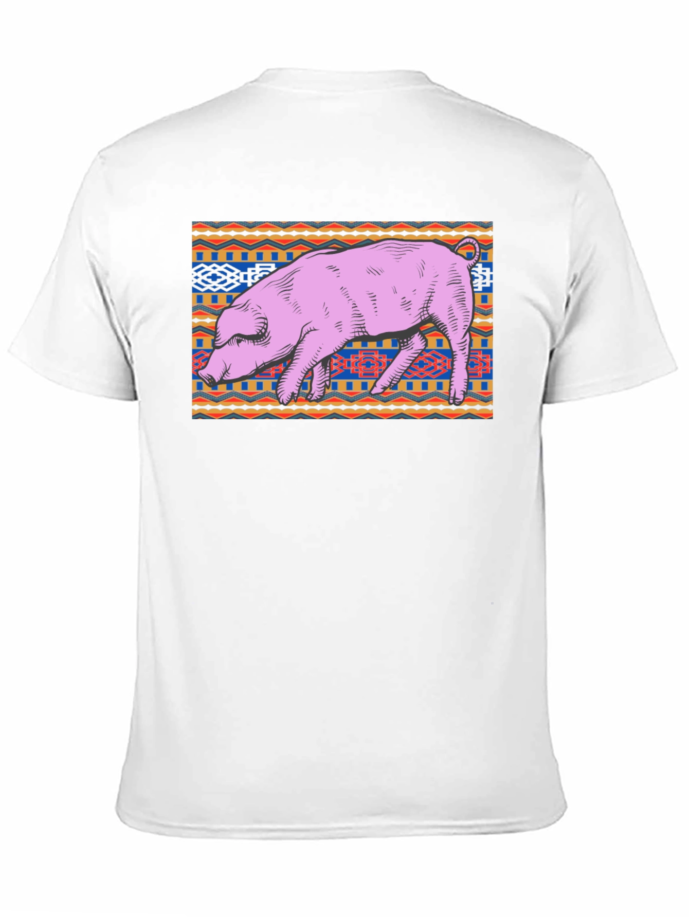 Black Pig Graphic Tee - Unique Tribal Pattern, Casual Cotton Shirt view 11