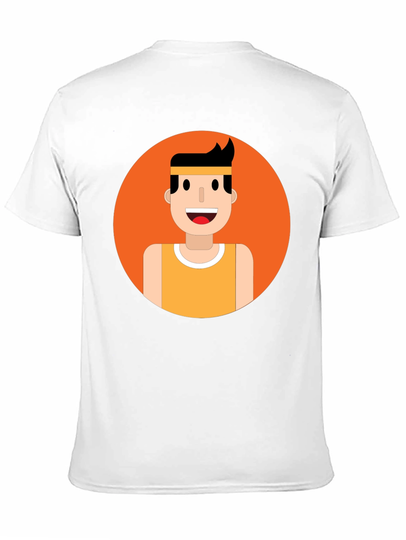 Black Men's Graphic Tee - Smiling Runner Design view 11