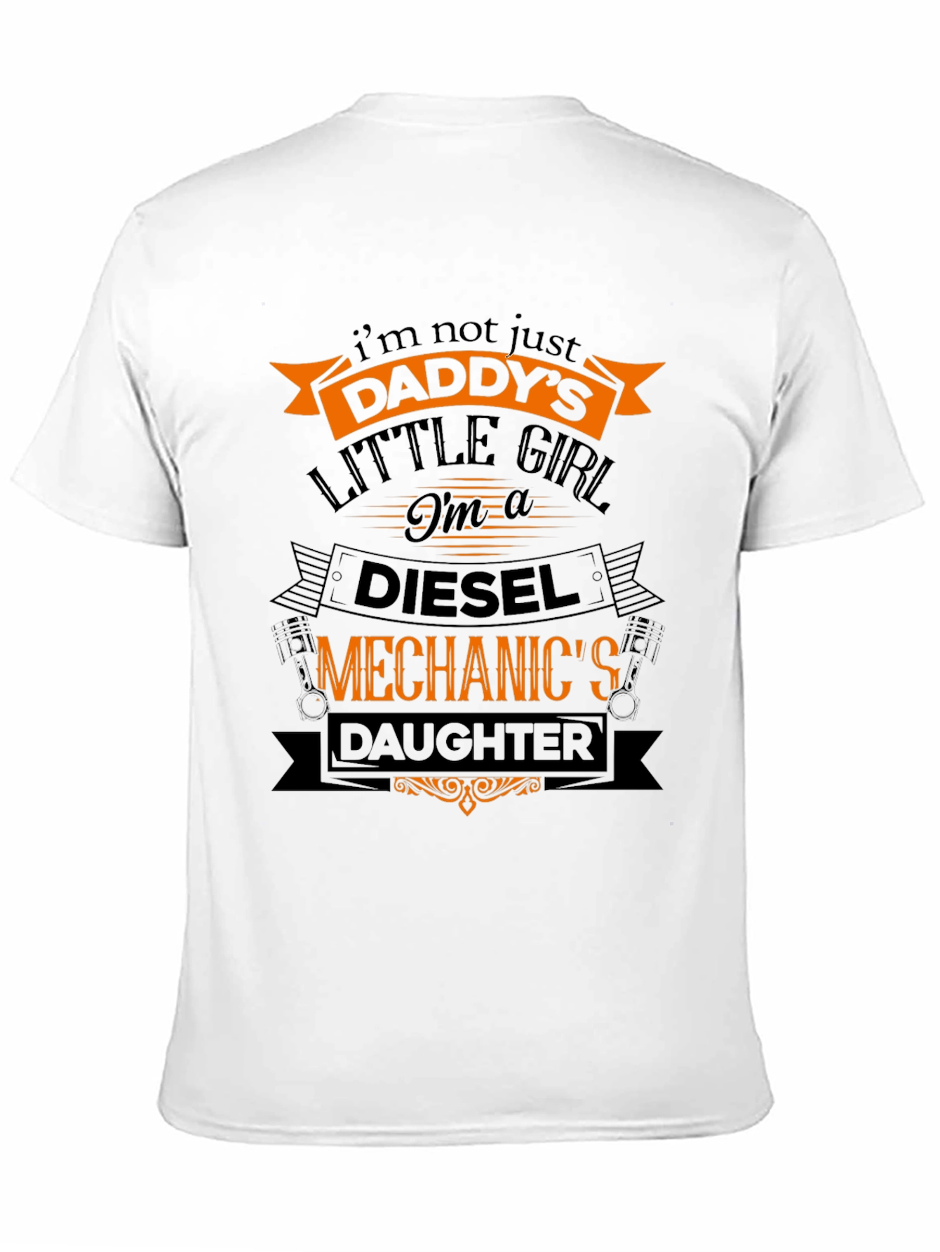 Black Daddy's Diesel Mechanic's Daughter Graphic Tee view 11