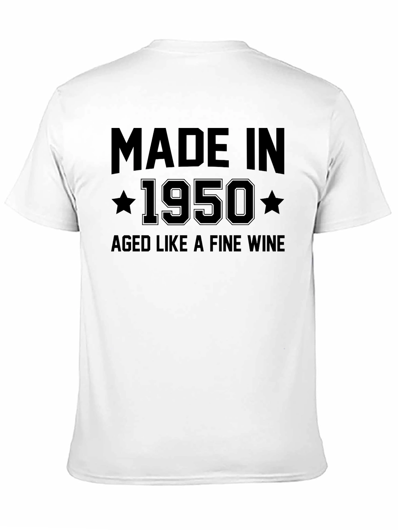 Black Made in 1950 Aged Like Fine Wine Black T-Shirt view 11