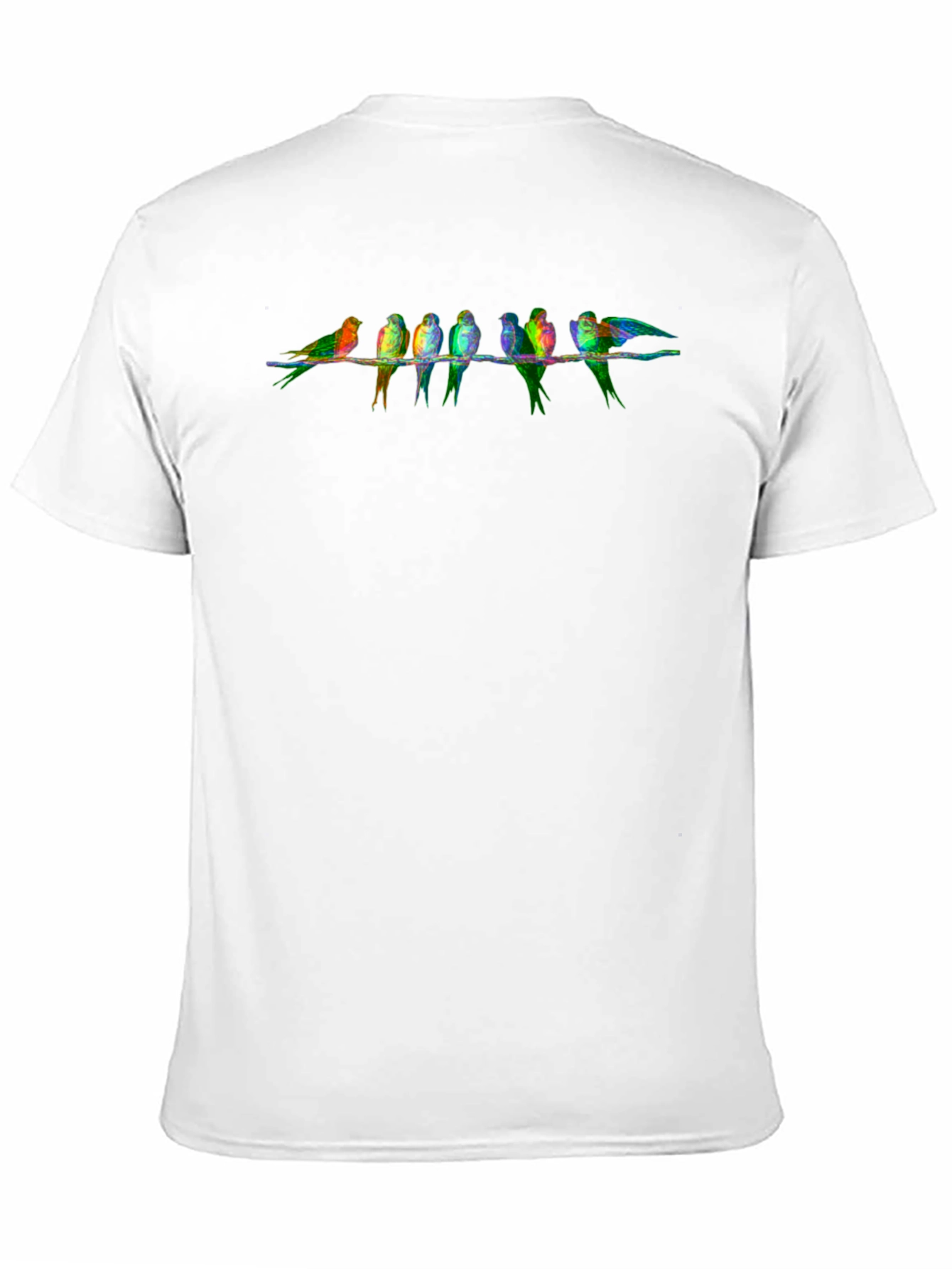 Black Birds on a Wire Graphic T-Shirt view 11