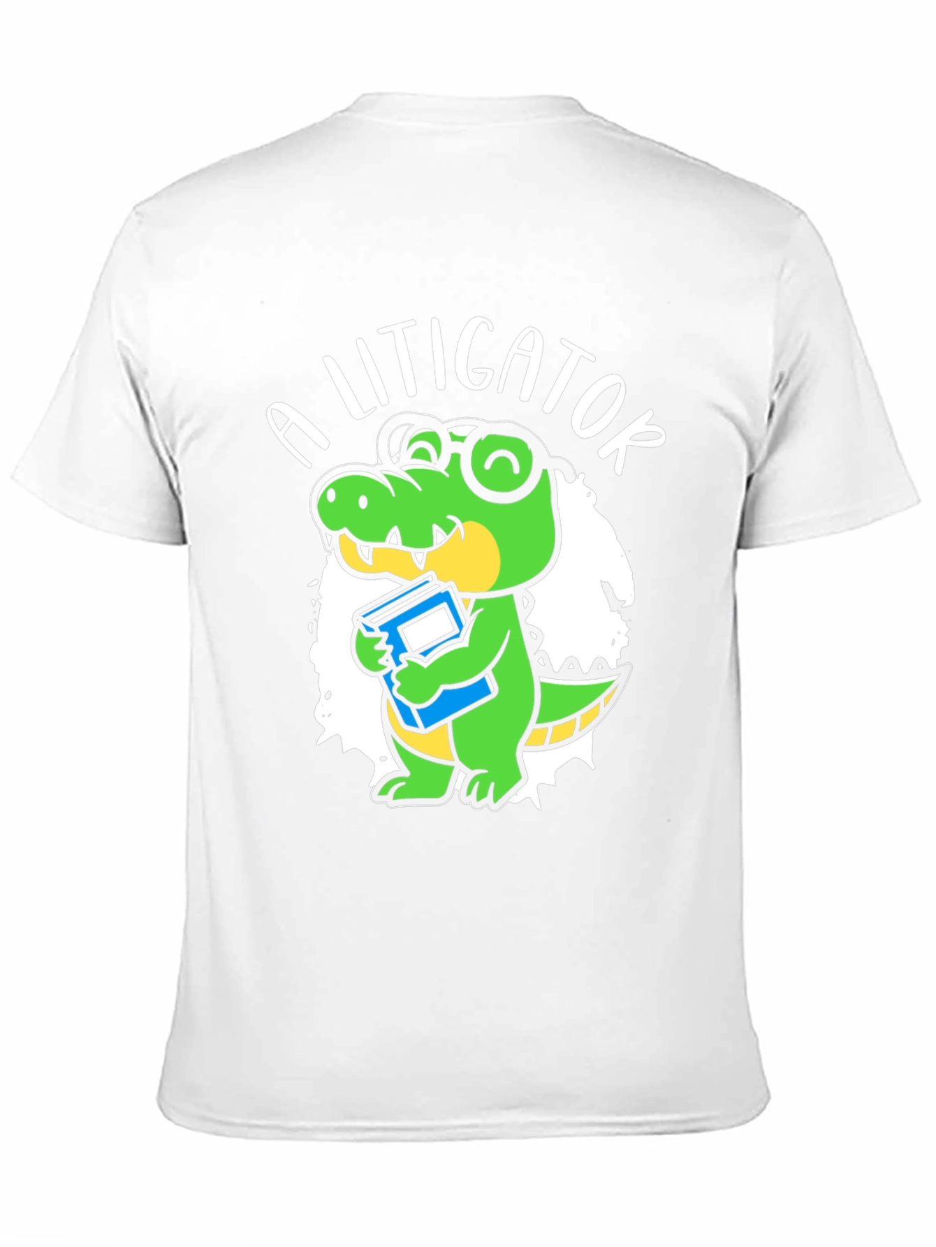 Black A Litigator Alligator T-Shirt - Lawyer Crocodile Tee view 11