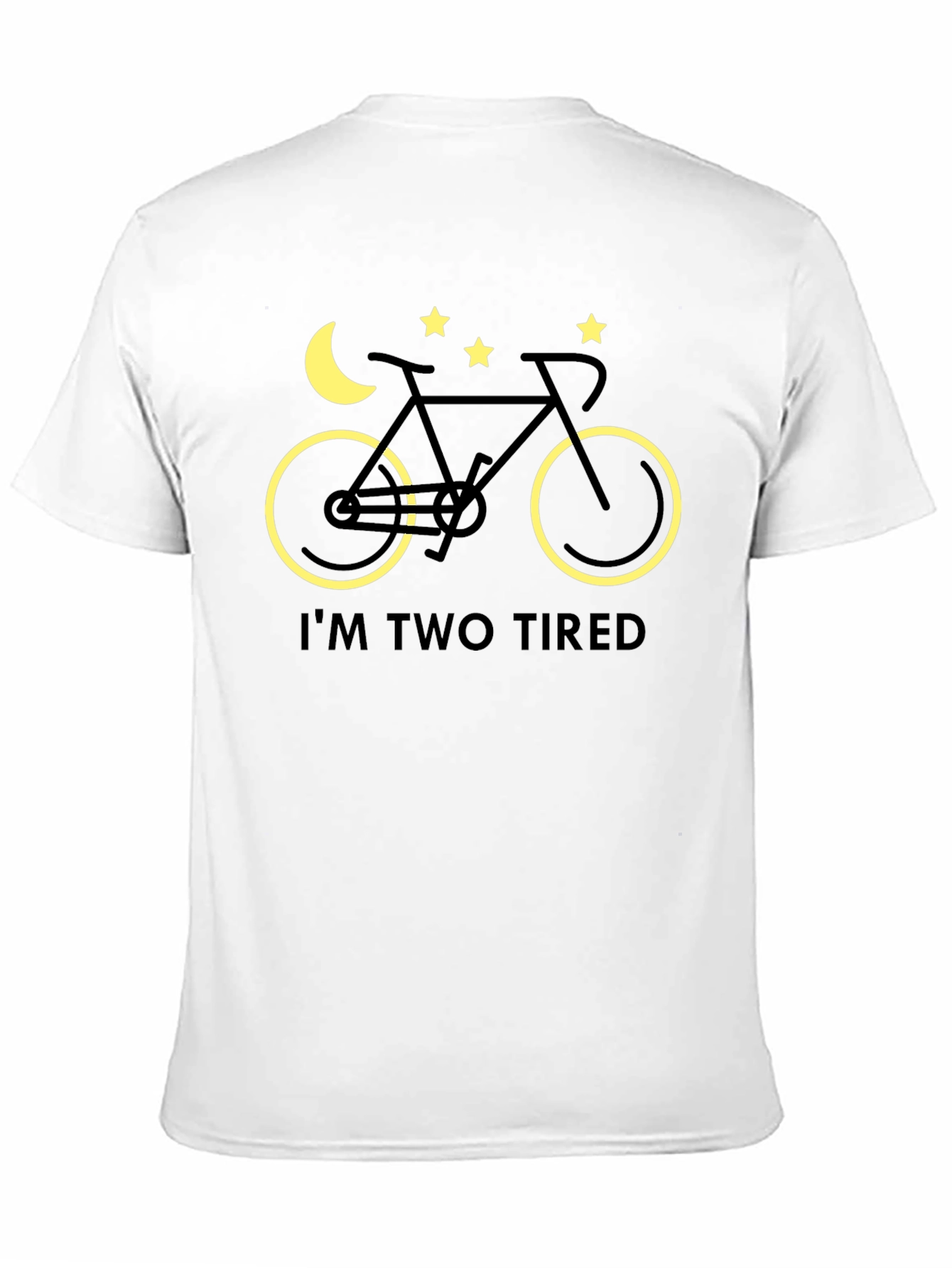 Black I'm Two Tired Bike T-Shirt - Night Ride Funny Tee view 11