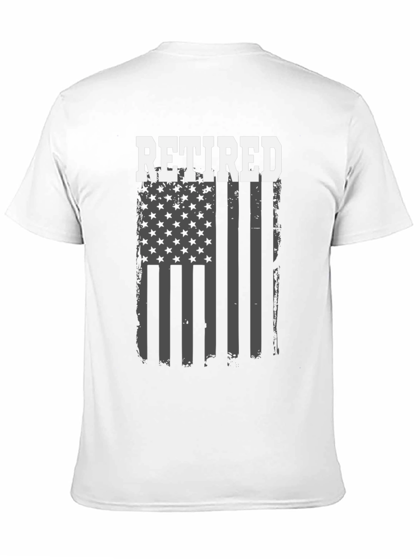 Black Retired American Flag Graphic T-Shirt view 11