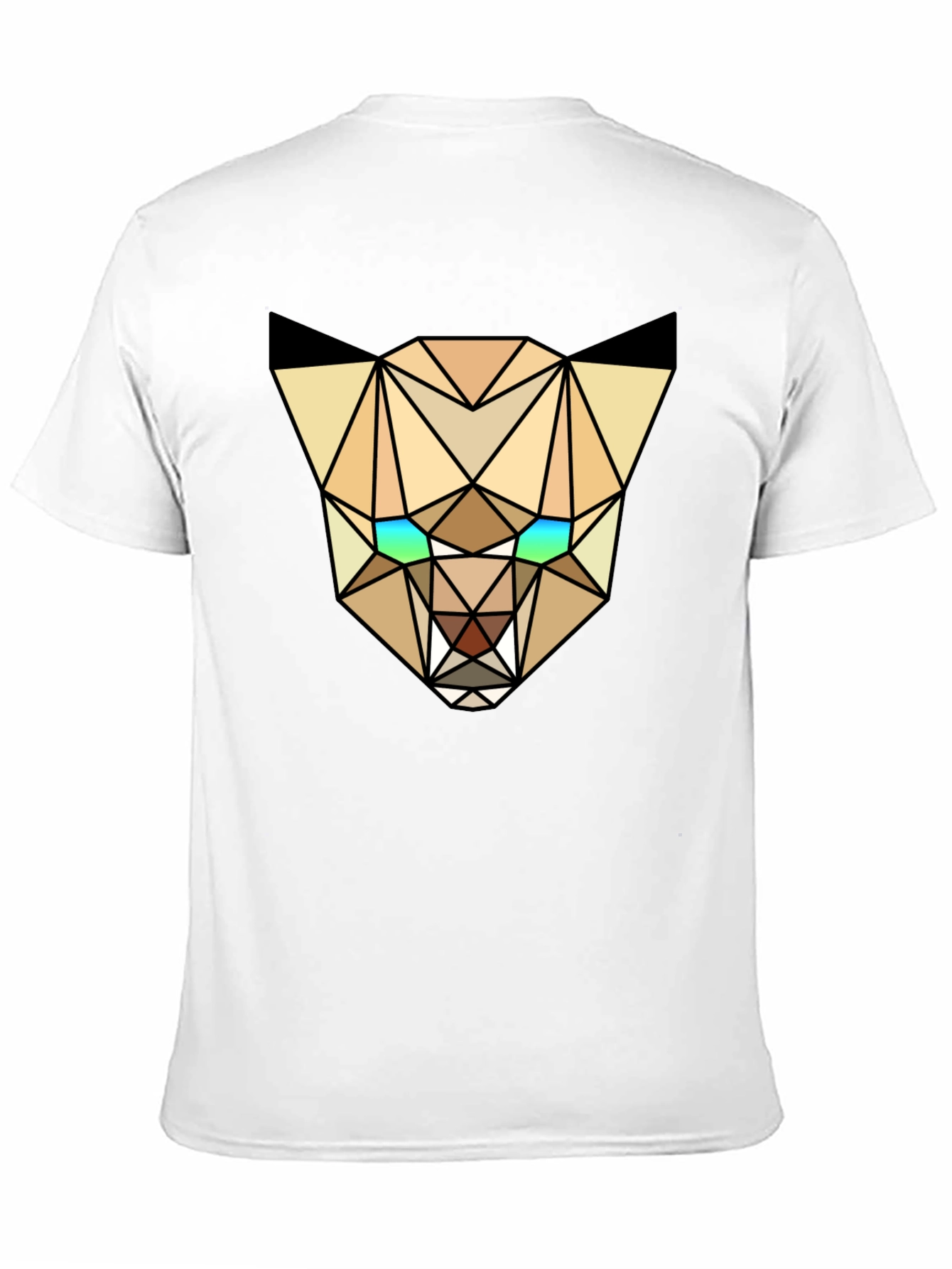 Black Geometric Lynx Tee - Modern Graphic T-Shirt view 11