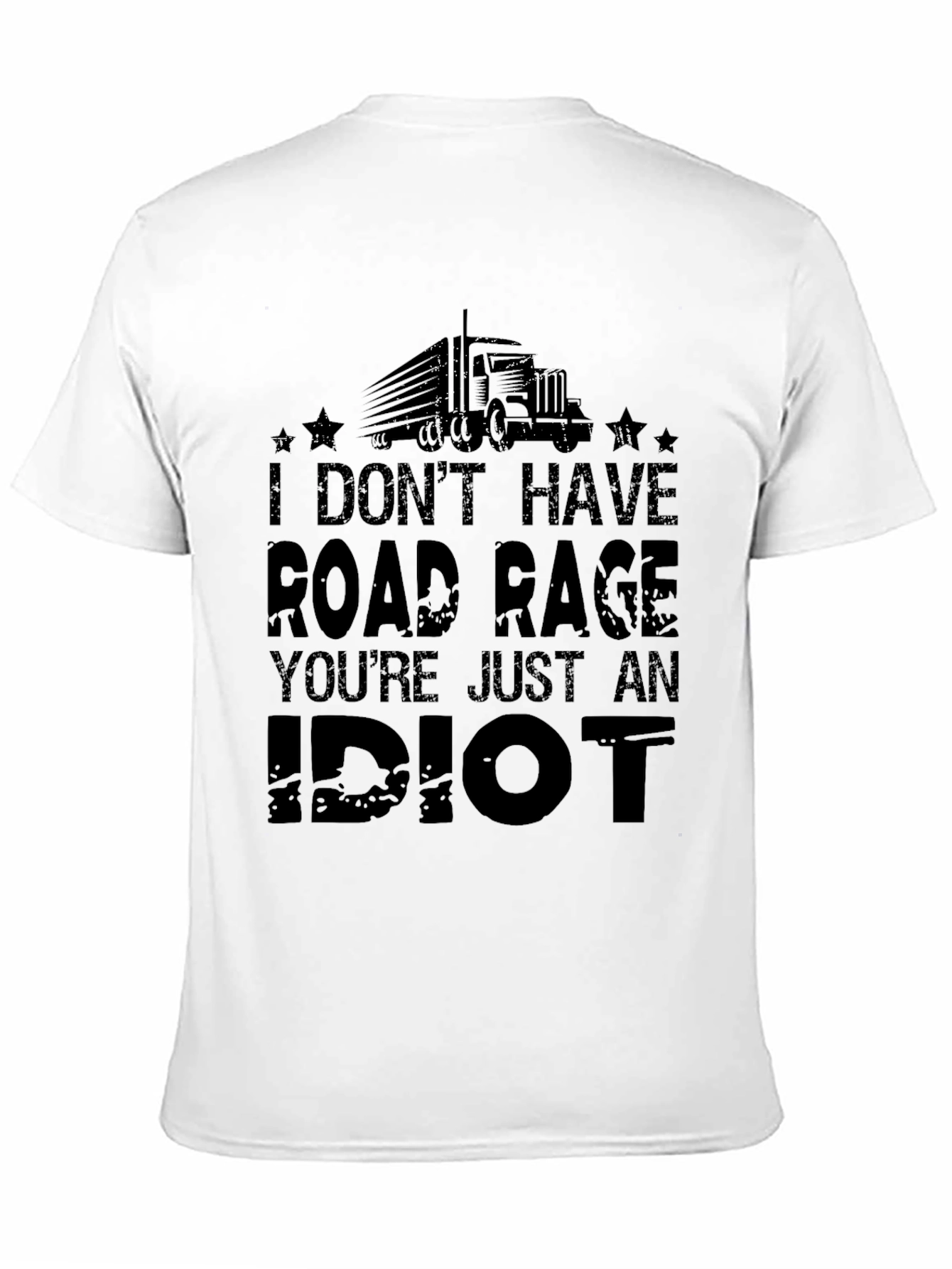 Black Road Rage Idiot T-Shirt view 11