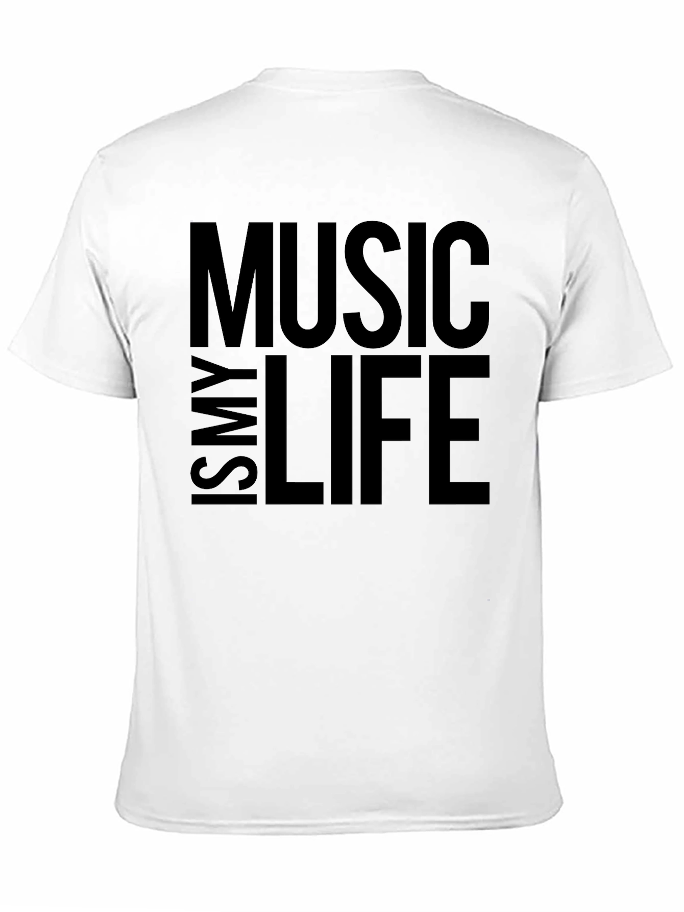Black Music is My Life T-Shirt - Black Crew Neck Tee view 11