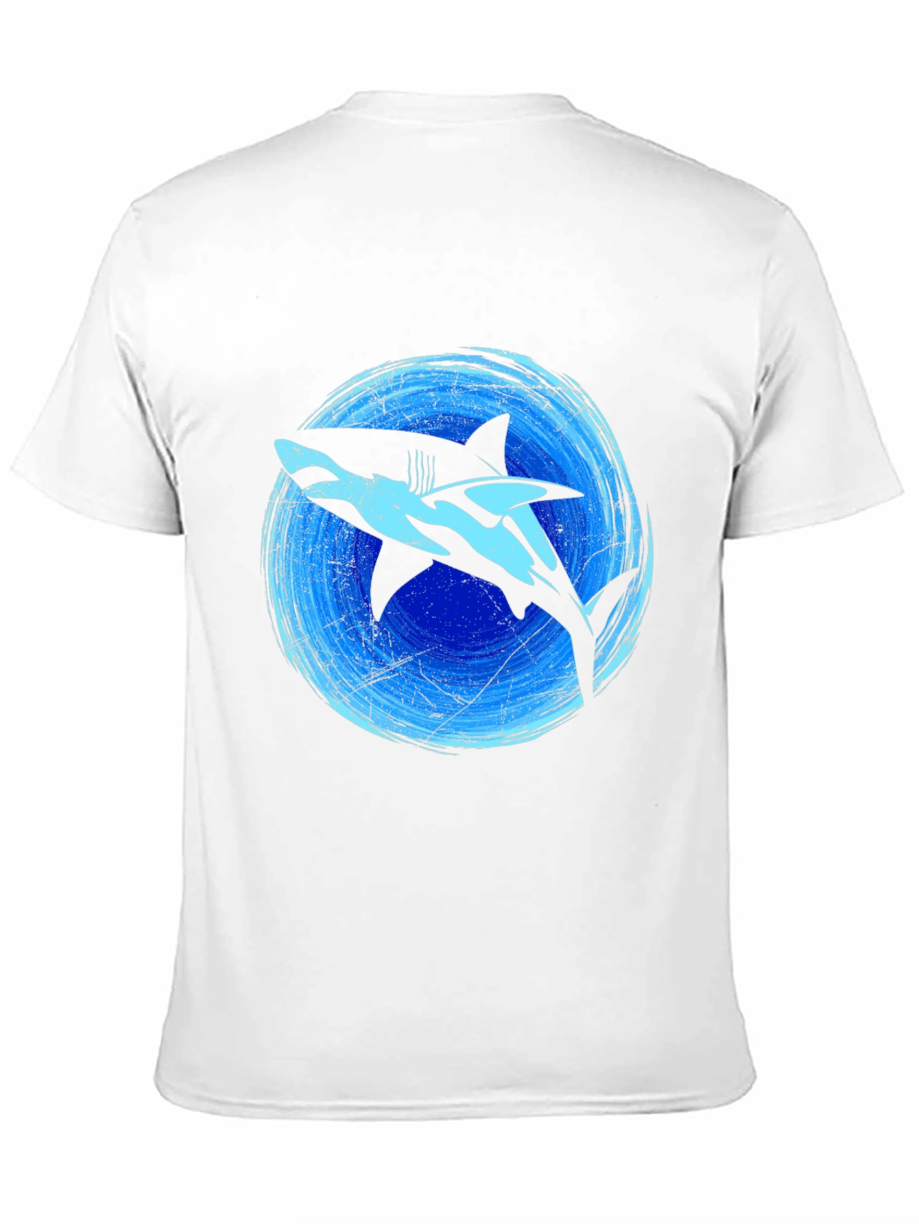 Black Shark Graphic Print Tee - Black Cotton Blend view 11