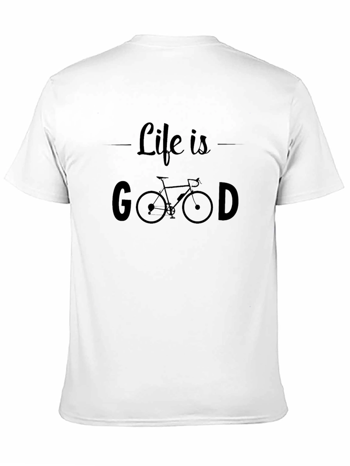 Black Life is Good Bike Graphic Black T-Shirt view 11