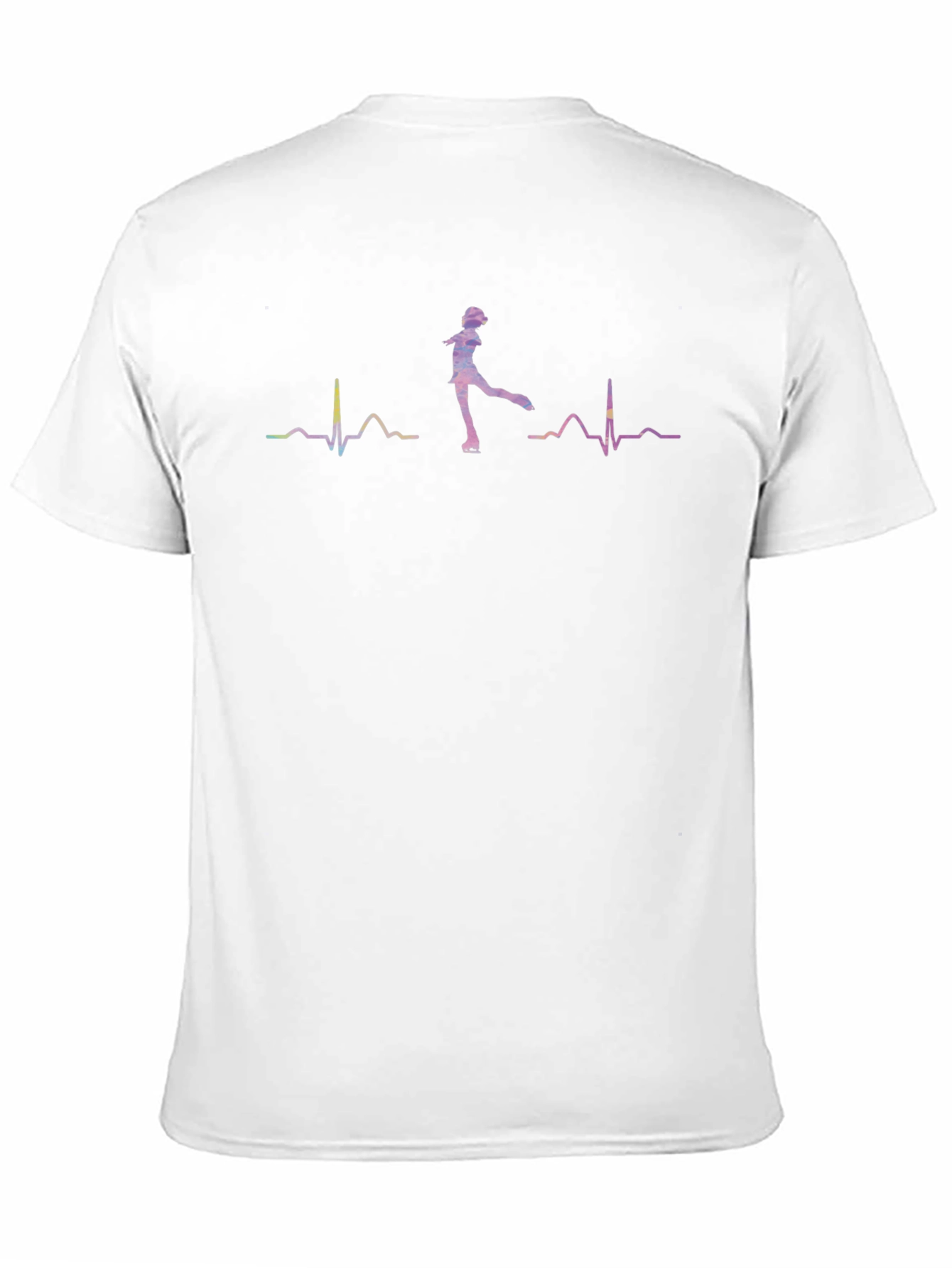 Black Figure Skating Heartbeat T-Shirt view 11