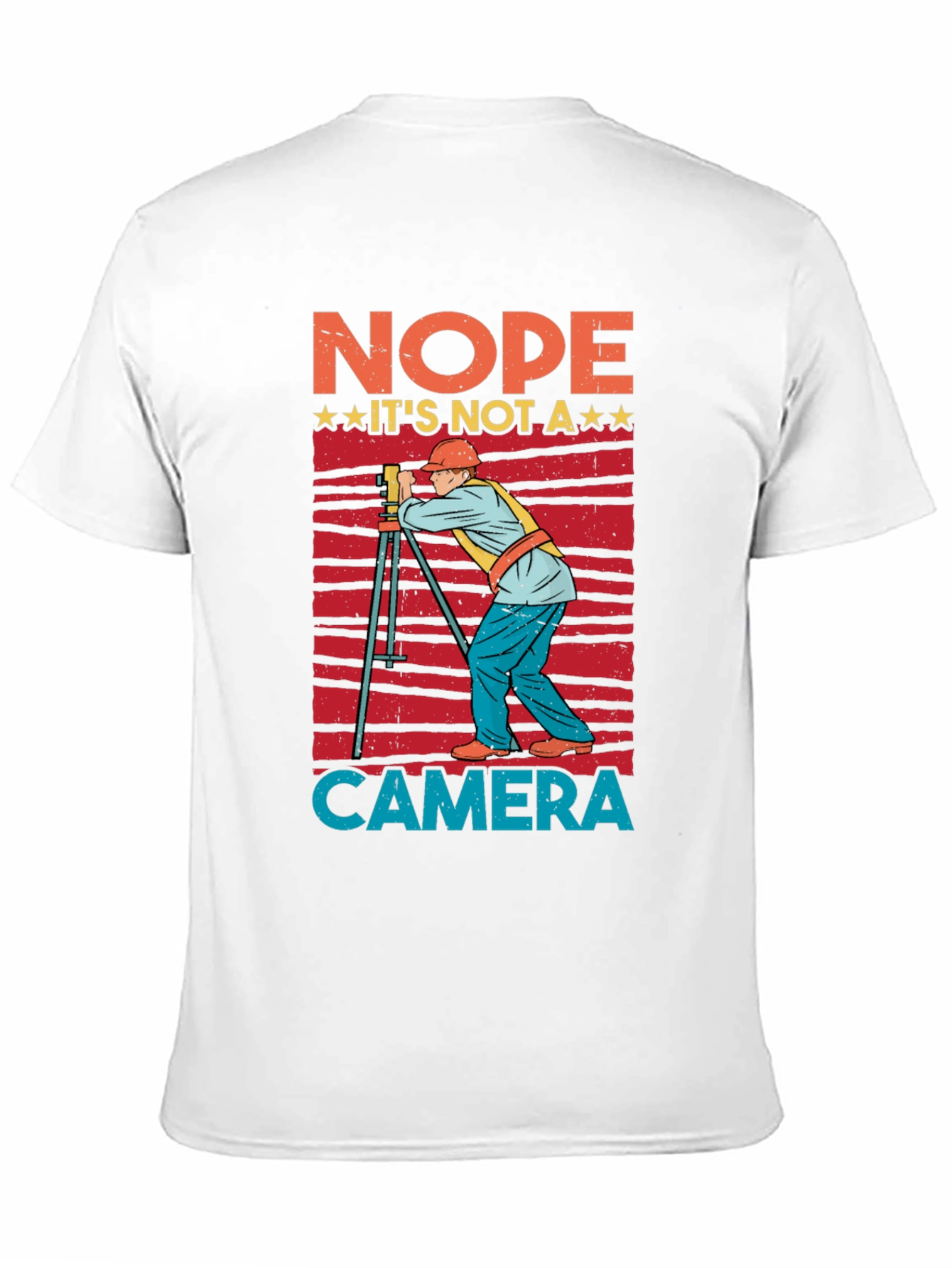 Black Nope Not a Camera Surveyor T-Shirt view 11