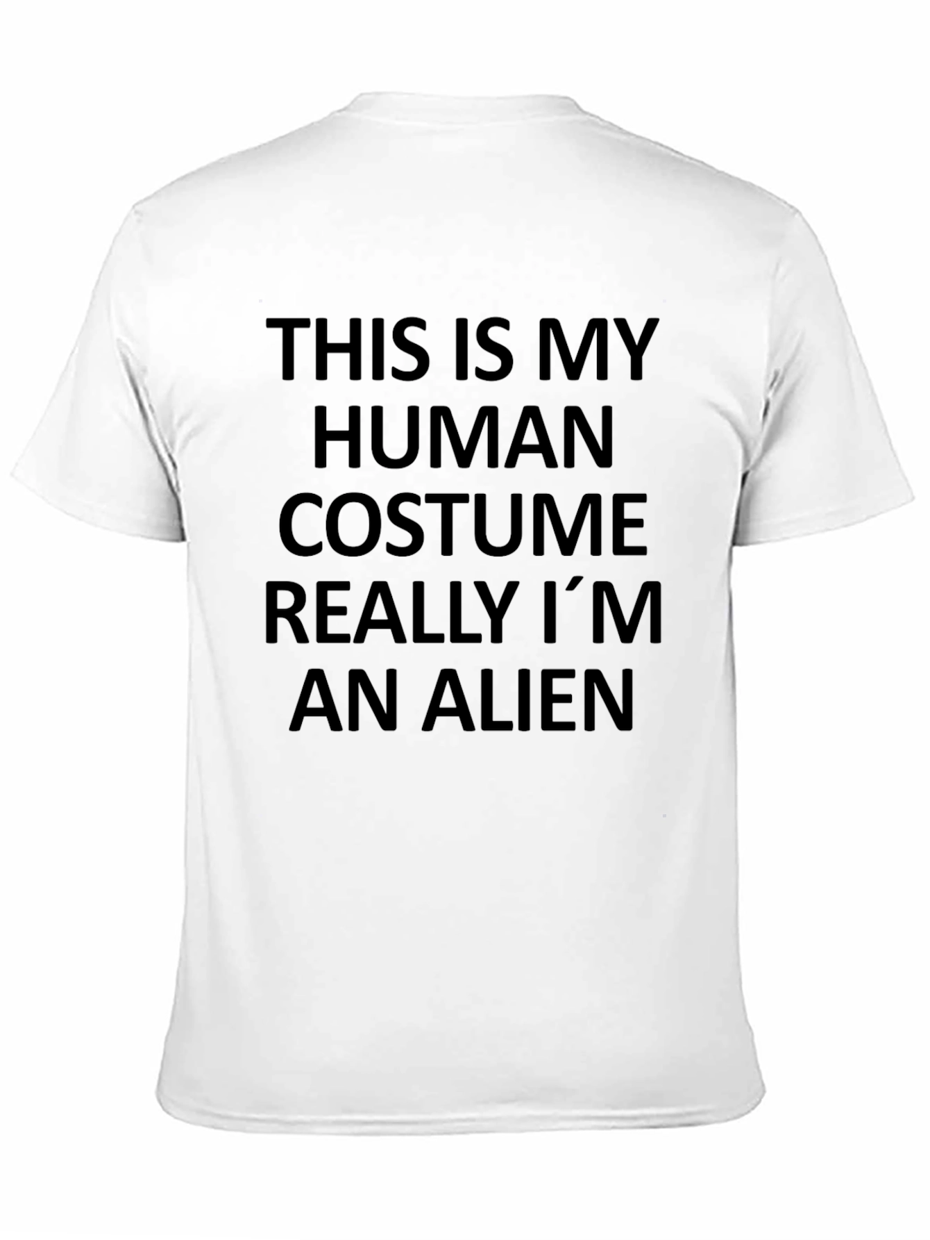 Black Human Costume Alien T-Shirt, Black view 11