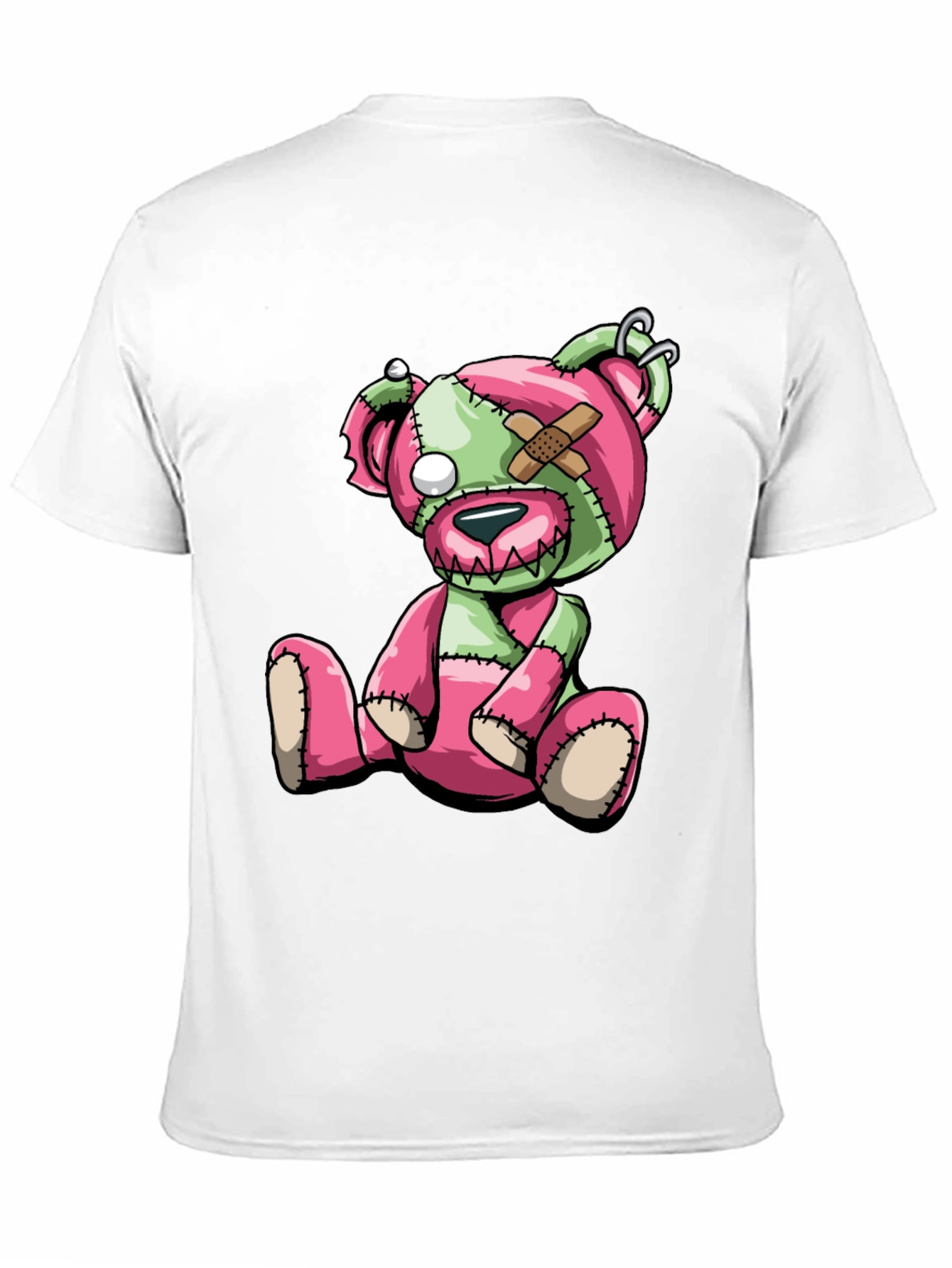 Black Creepy Cute Zombie Teddy Bear Graphic Tee view 11