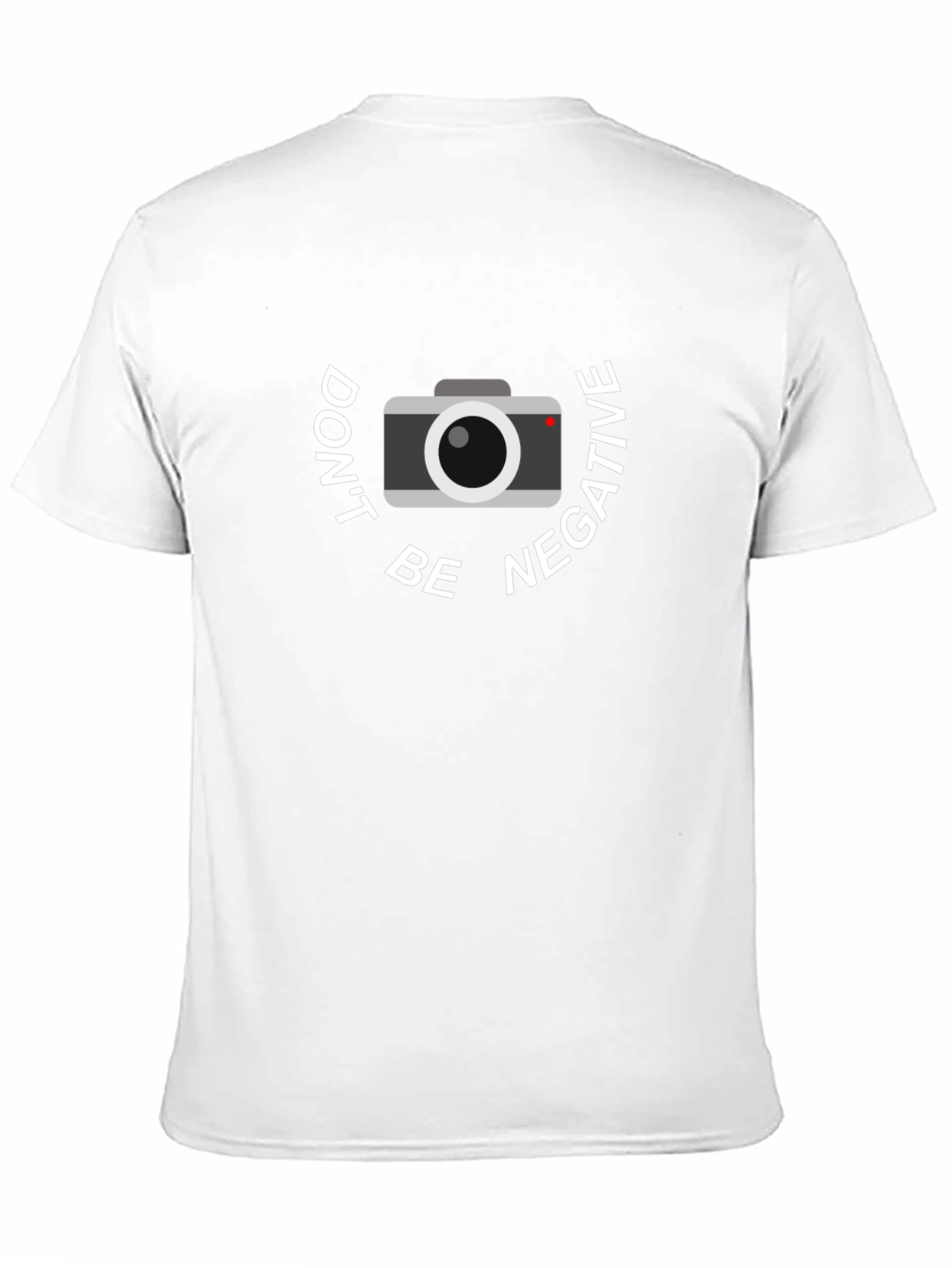 Black Don't Be Negative Camera Graphic T-Shirt view 11