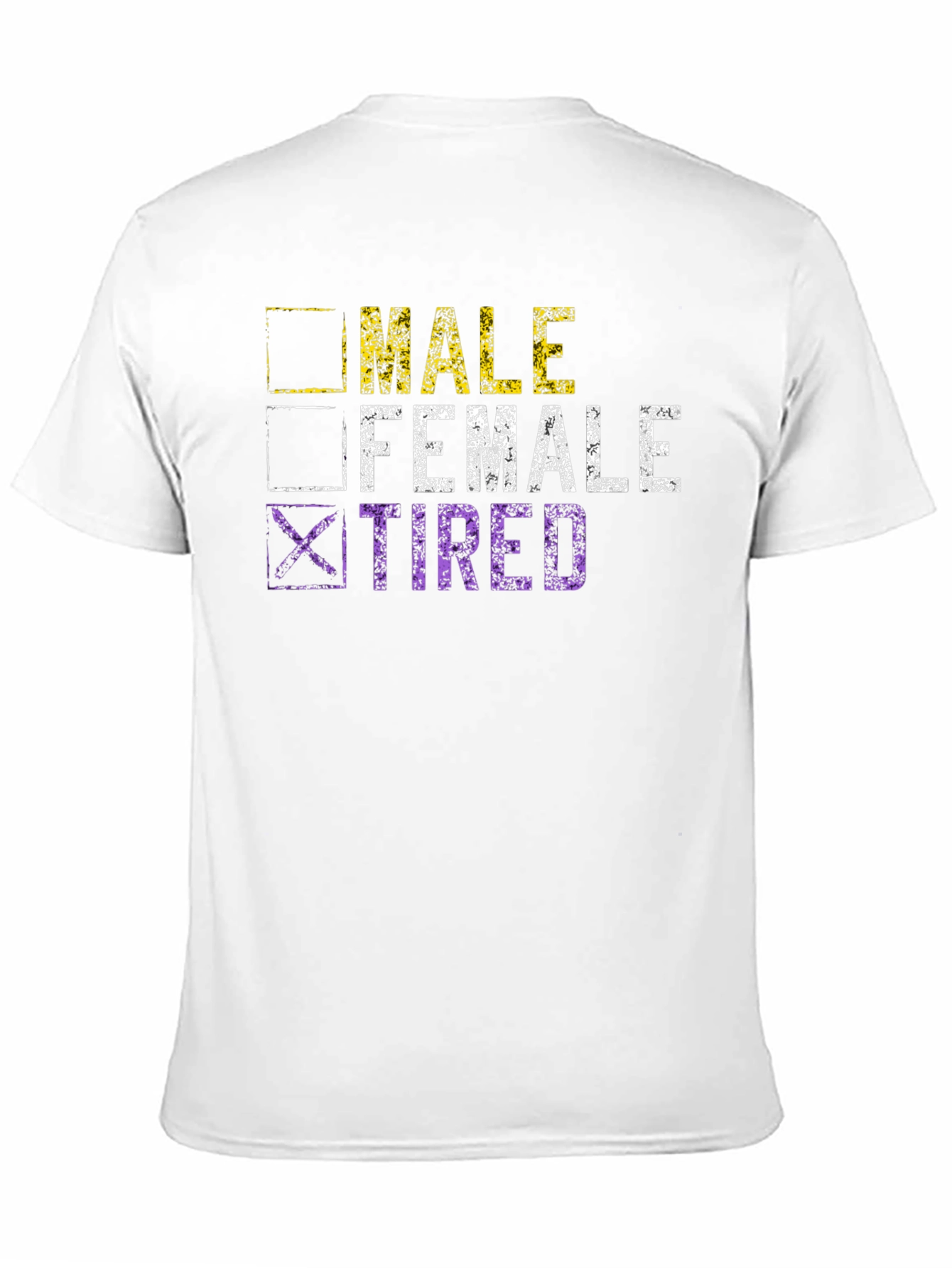 Black Funny "Tired" Choice T-Shirt view 11