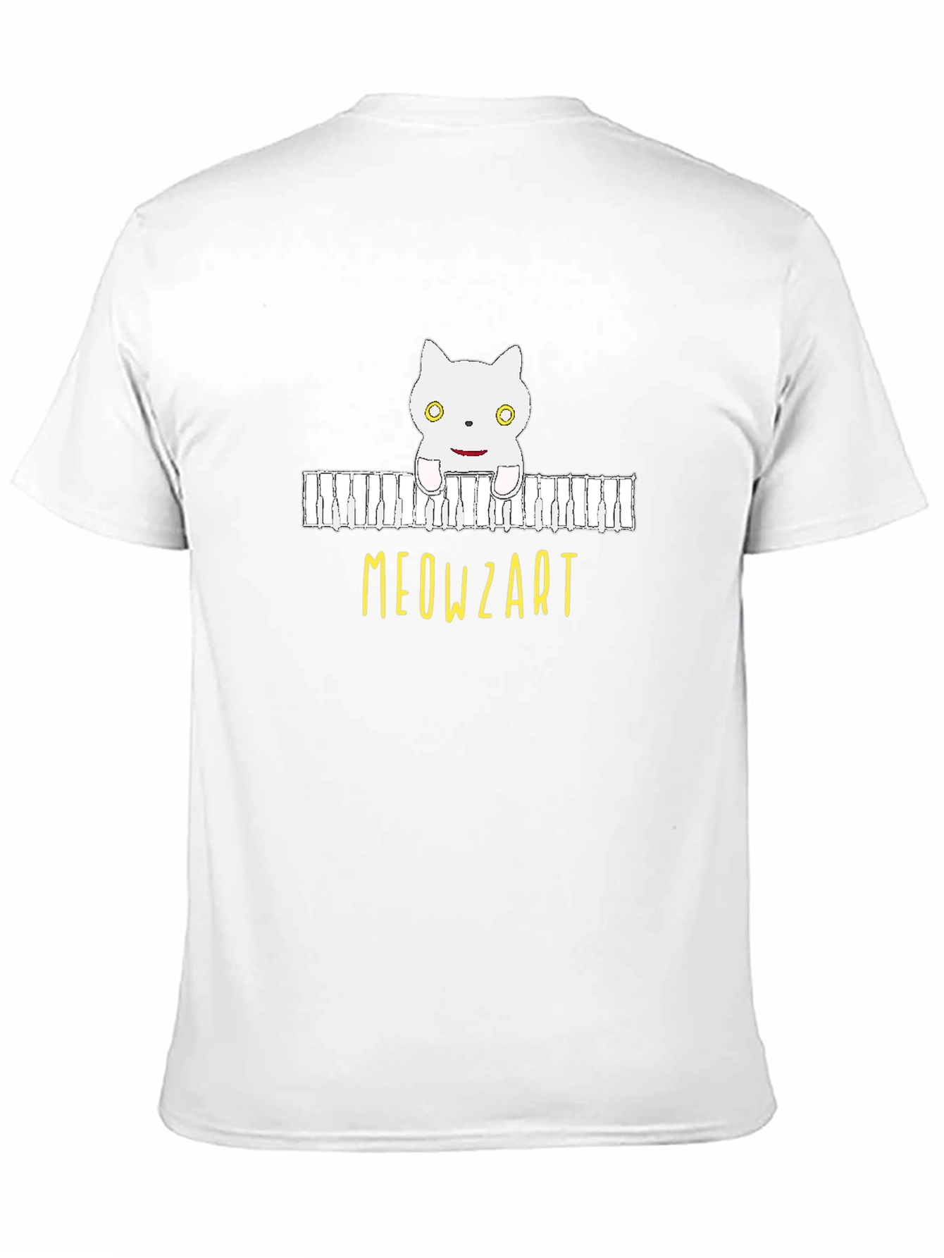 Black Meowzart Cat Piano T-Shirt - Music Lover Tee view 11