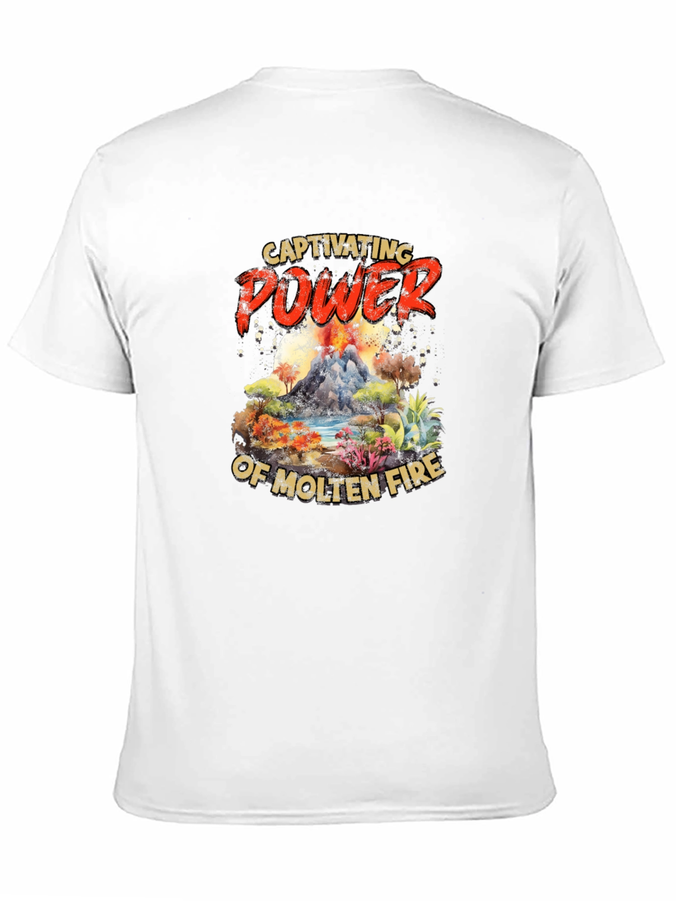 Black Captivating Power Molten Fire Graphic Tee view 11