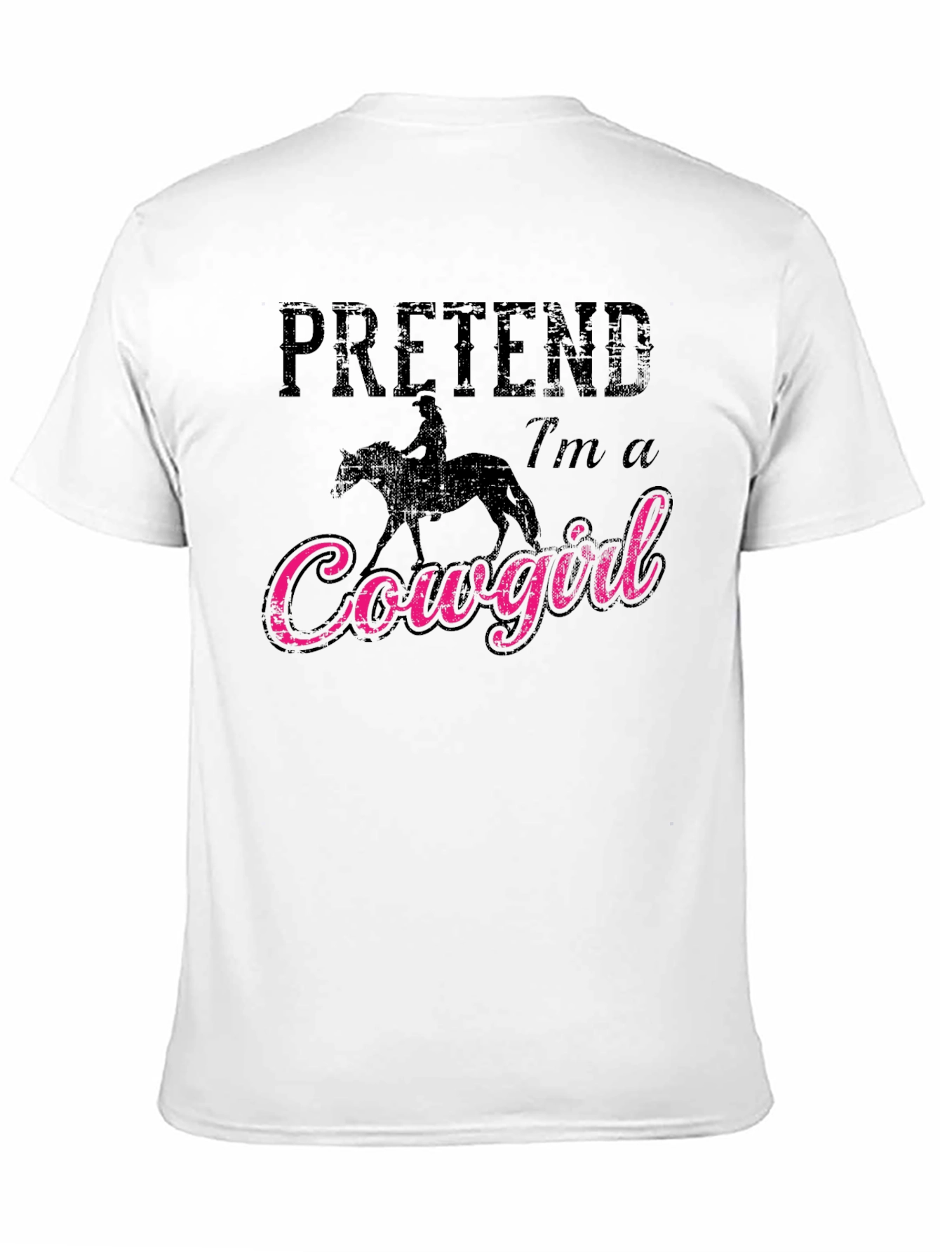 Black Pretend I'm a Cowgirl Graphic T-Shirt view 11