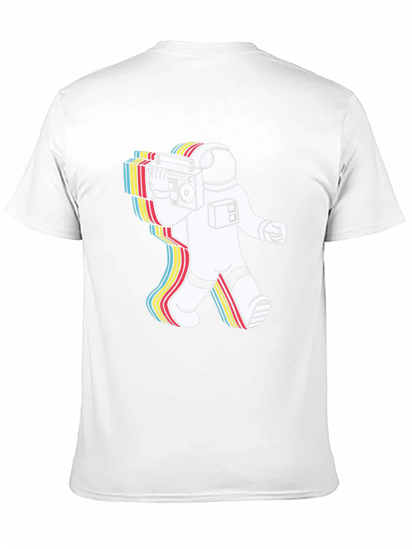 Black Retro Astronaut Boombox Graphic Tee - Black view 11