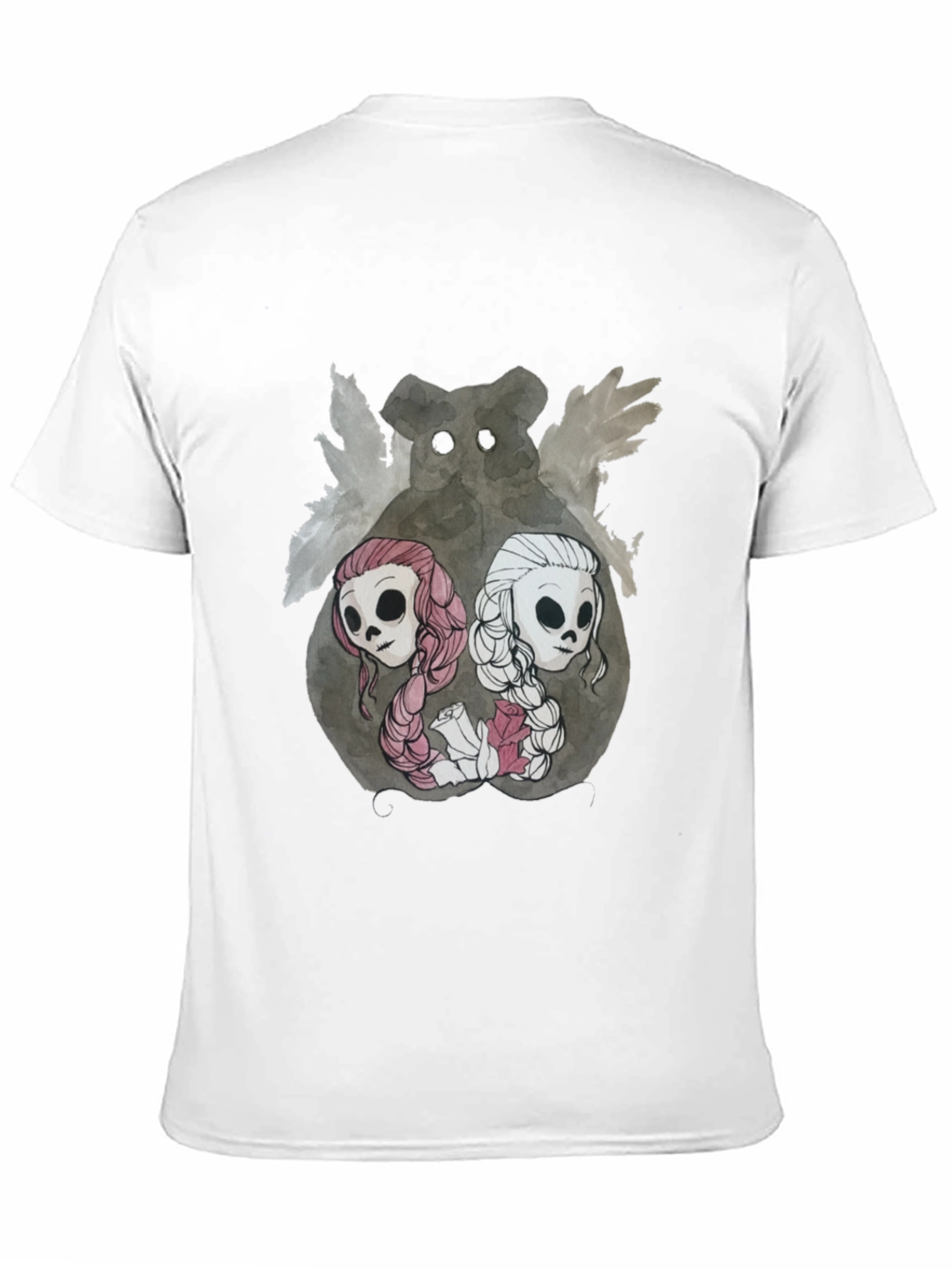 Black Gothic Skull & Bear T-Shirt view 11