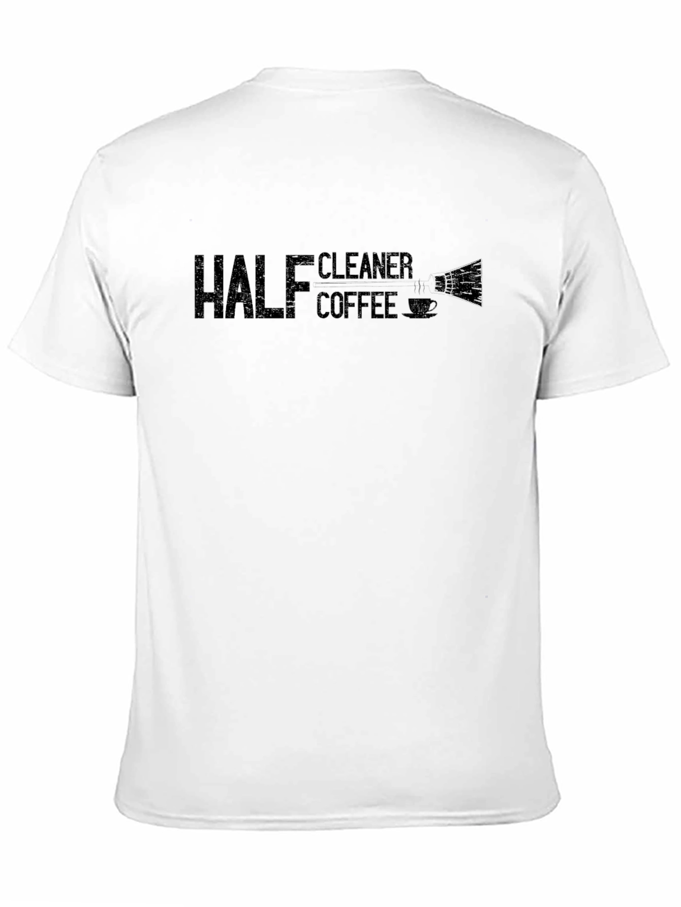 Black Half Cleaner Half Coffee T-Shirt - Novelty Tee view 11