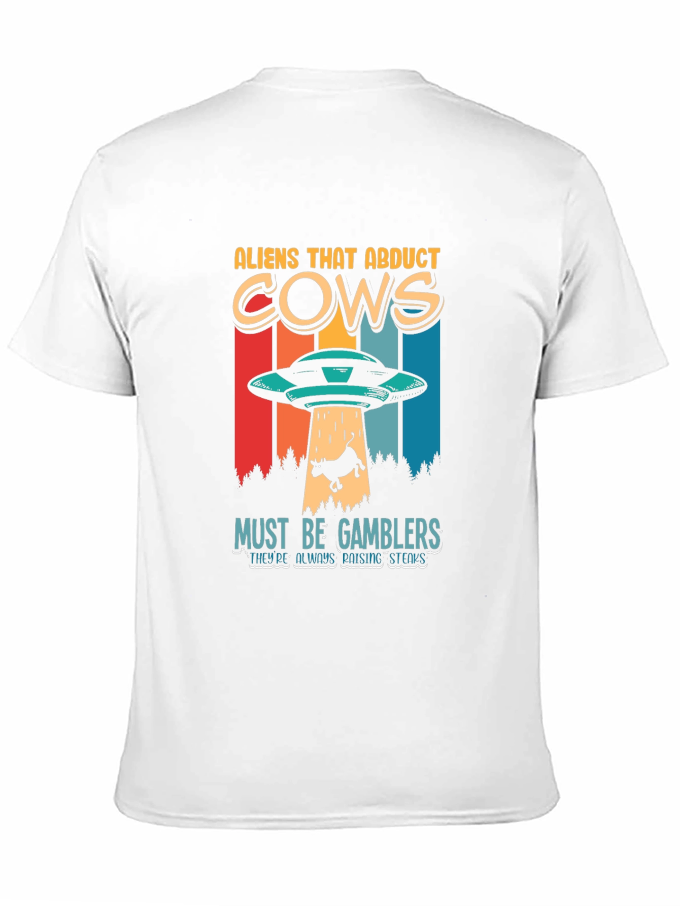 Aliens Abduct Cows Graphic Tee - 11