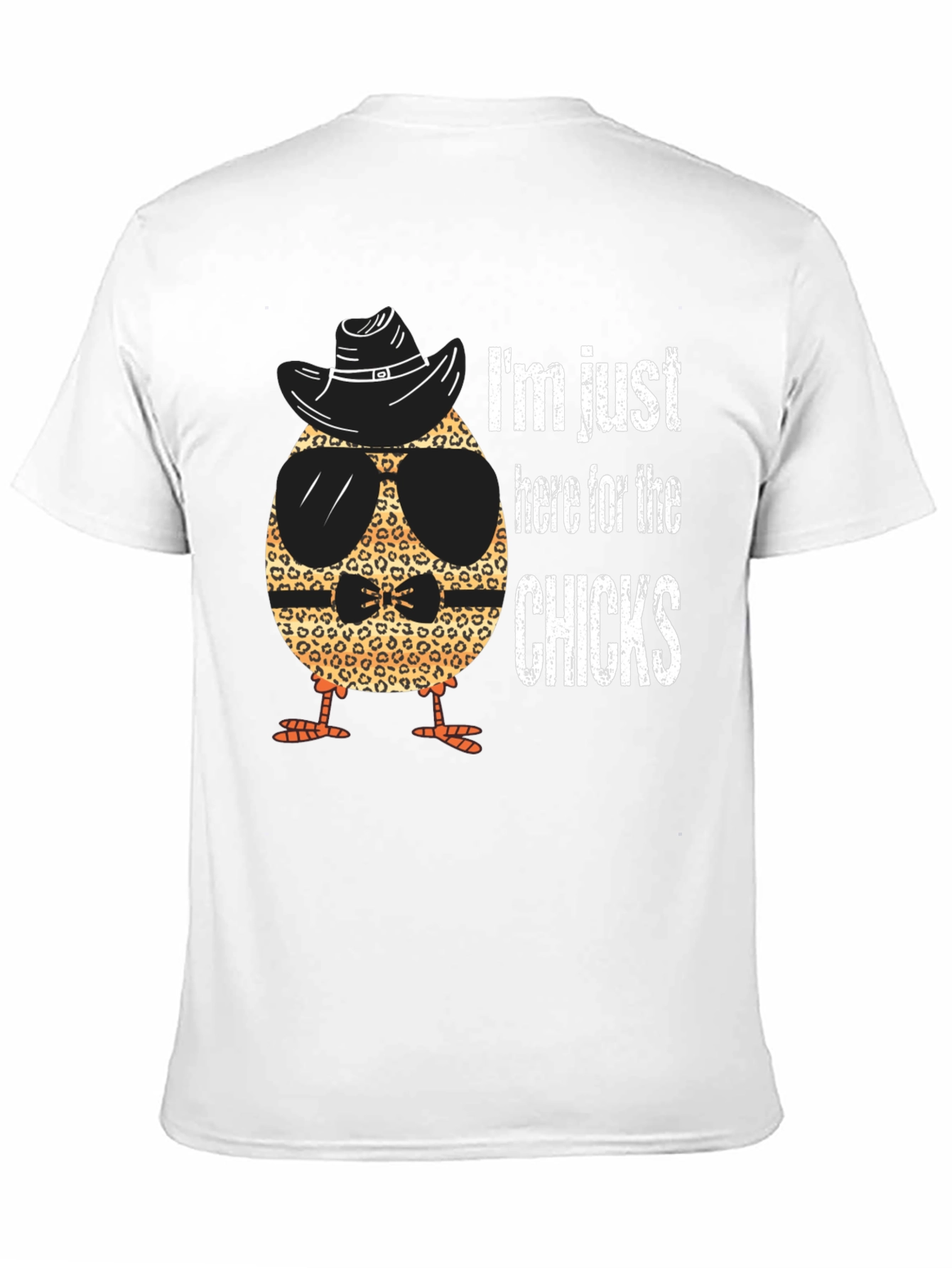 Black Funny Chick T-Shirt - I'm Just Here for the Chicks view 11
