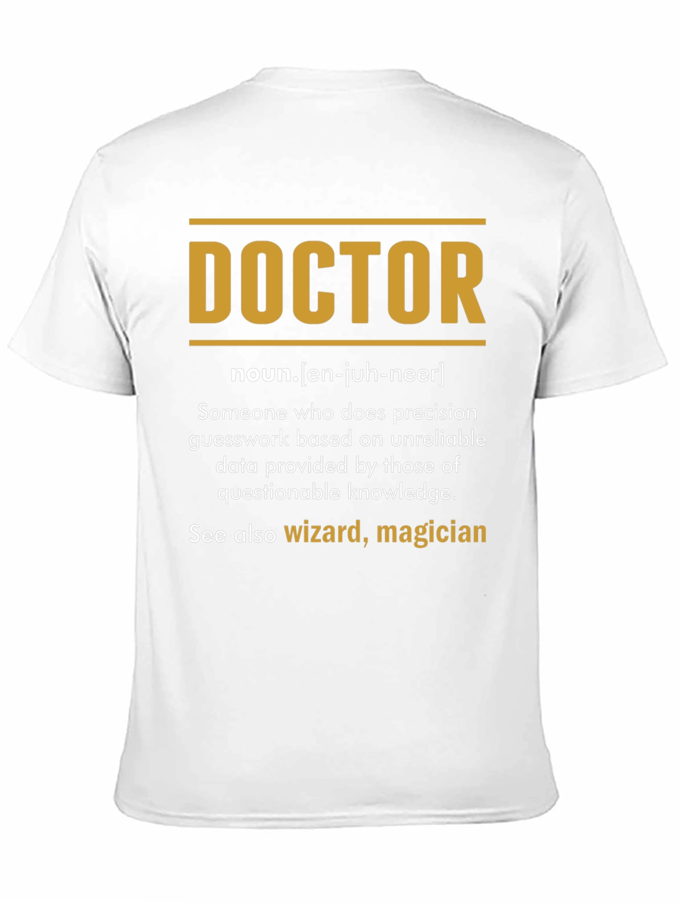 Black Doctor Definition T-Shirt - Funny Medical Profession Tee view 11