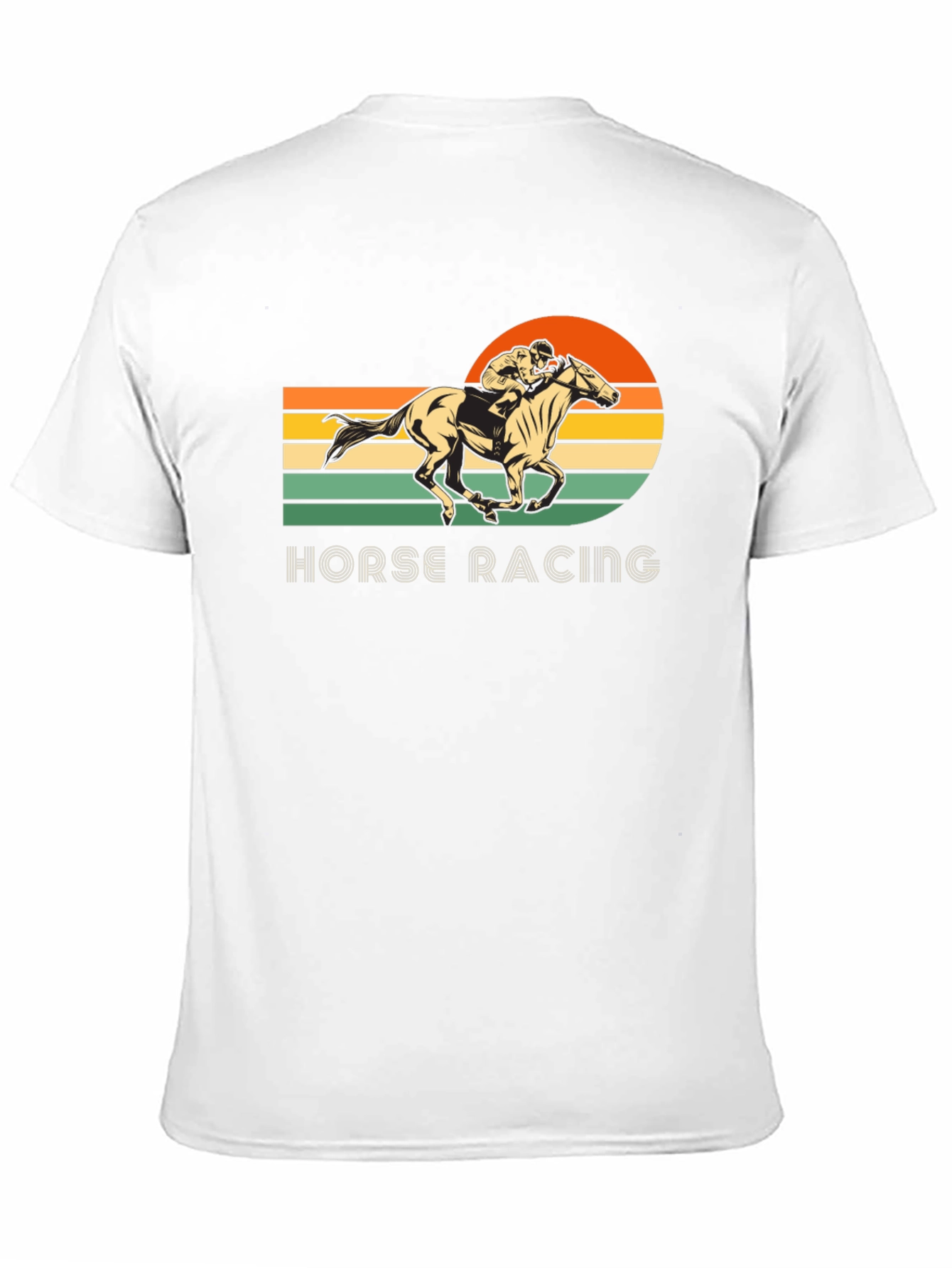 Black Vintage Horse Racing Graphic T-Shirt view 11